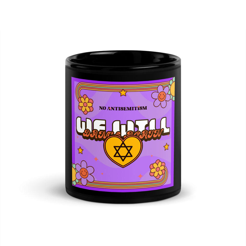 We Will Dance | Retro-Purple Style | Black Glossy Mug Jouparty