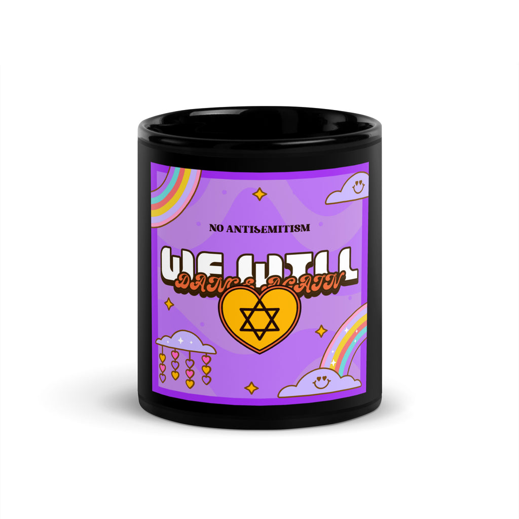 We Will Dance | Retro-Purple Style | Black Glossy Mug