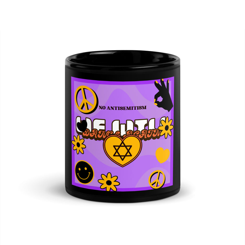 We Will Dance | Retro-Purple Style | Black Glossy Mug Jouparty