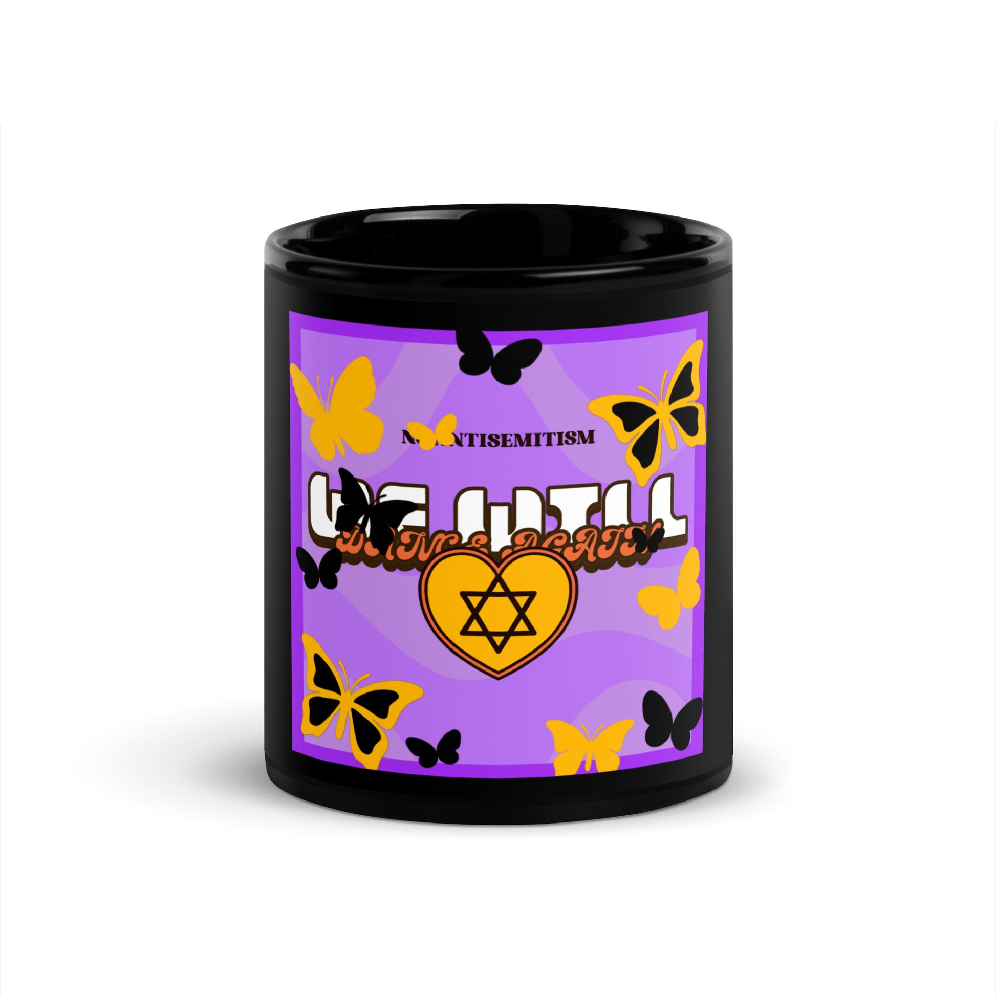 We Will Dance | Retro-Purple Style | Black Glossy Mug Jouparty