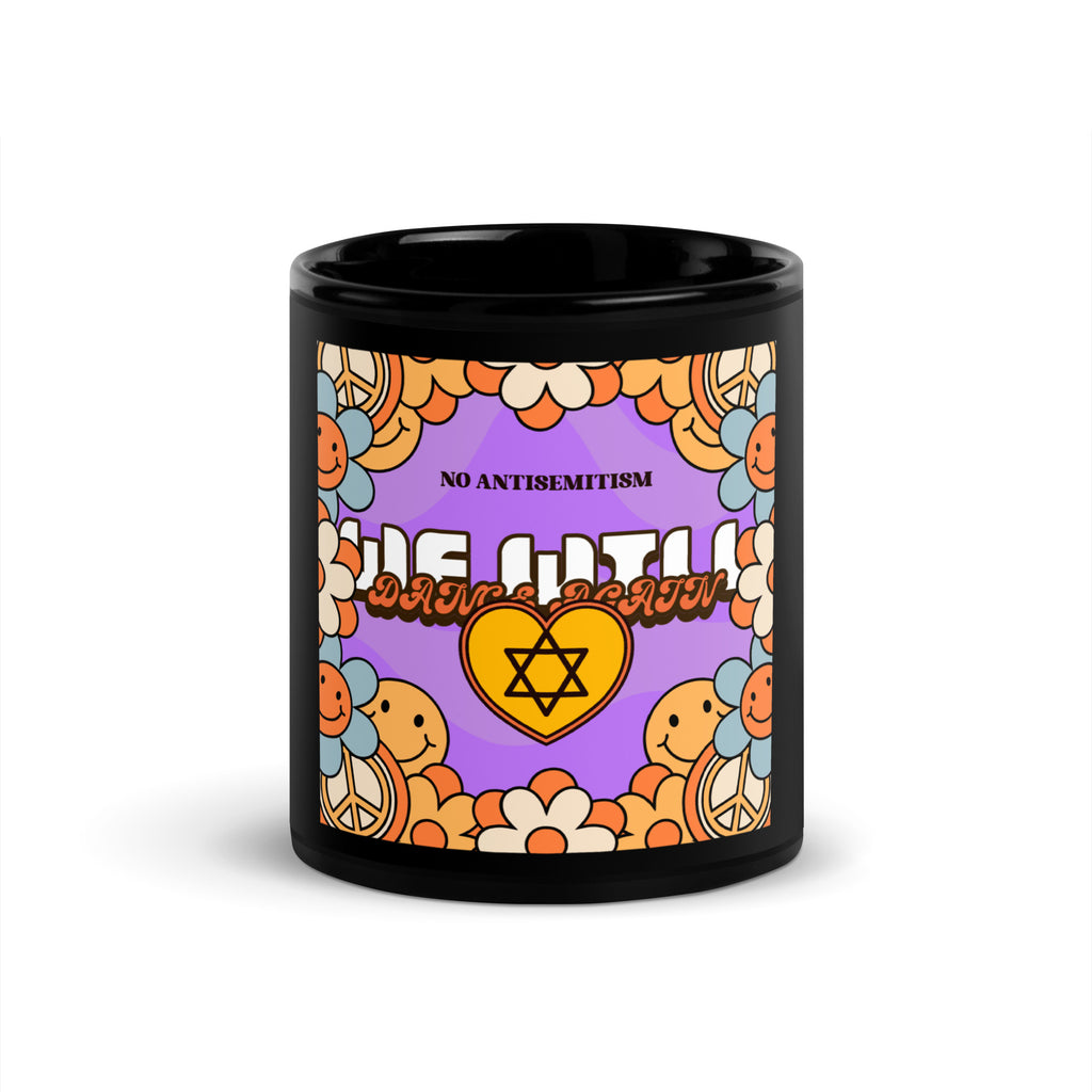 We Will Dance | Retro-Purple Style | Black Glossy Mug Jouparty