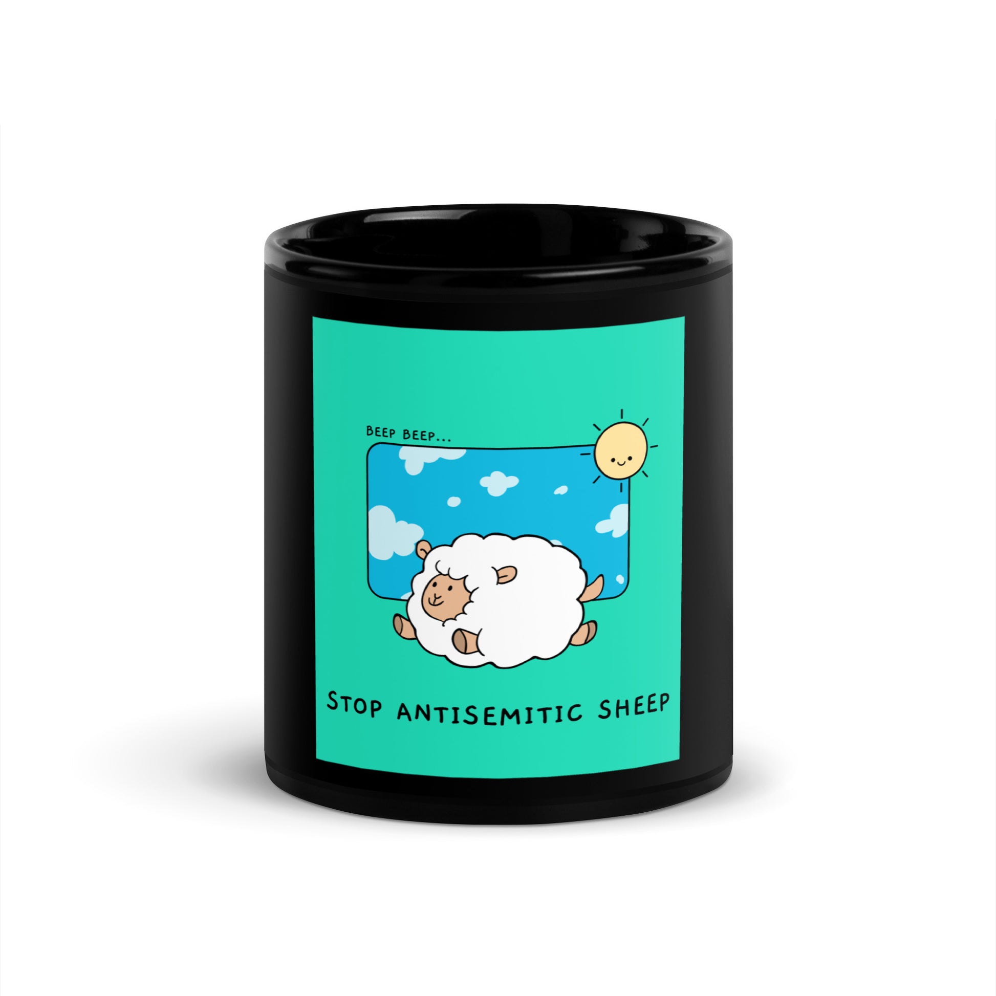 All In For Jews | Black Glossy Mug Jouparty