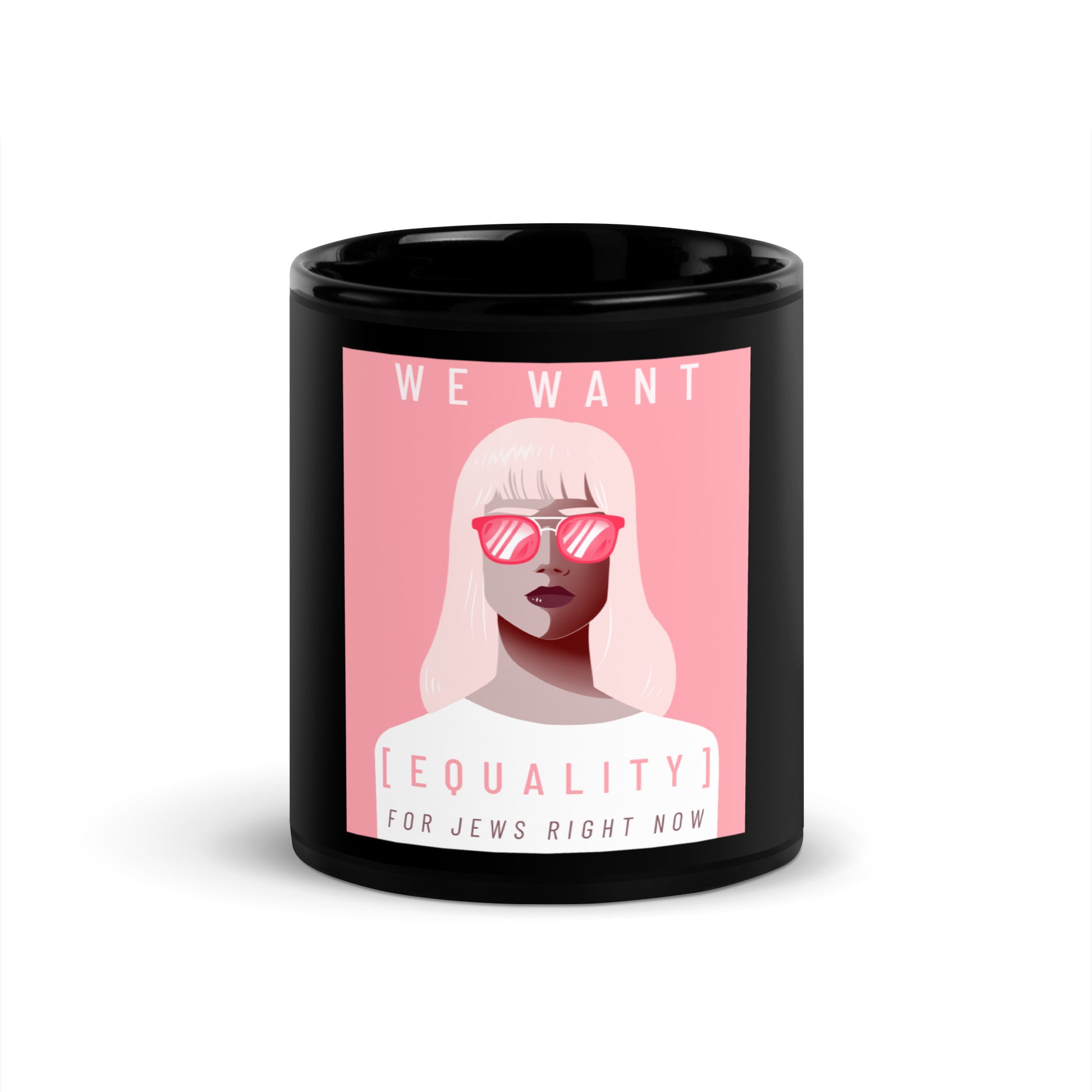 All In For Jews | Black Glossy Mug Jouparty