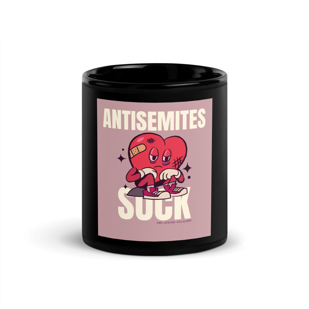 Antisemites Suck | Black Glossy Mug