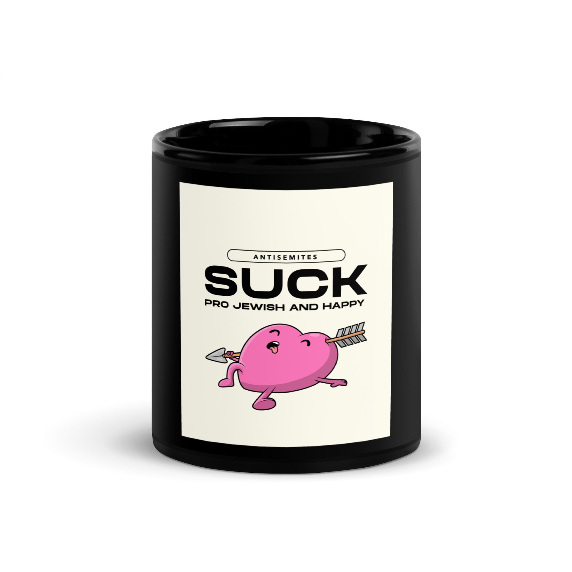 Antisemites Suck | Black Glossy Mug