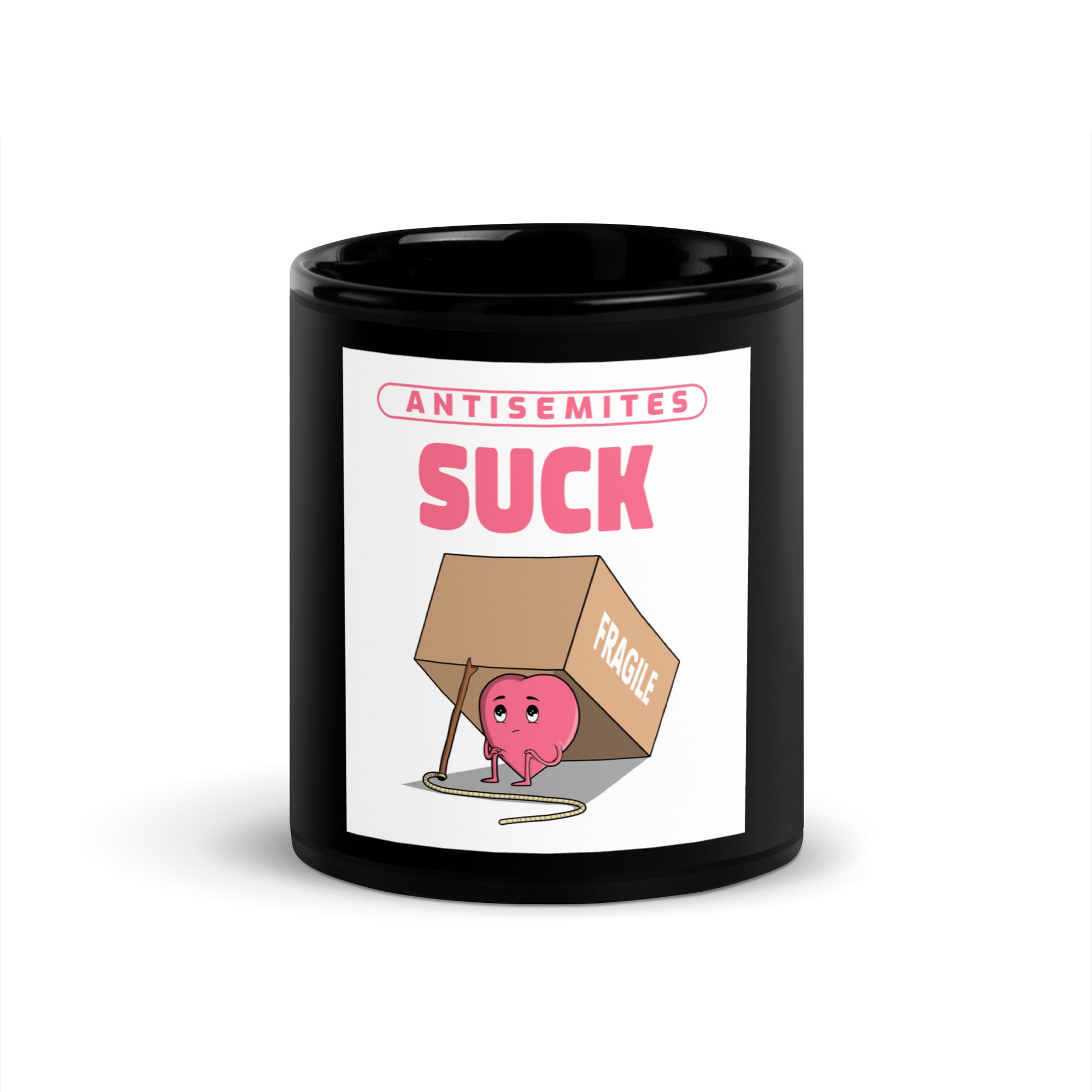 Antisemites Suck | Black Glossy Mug