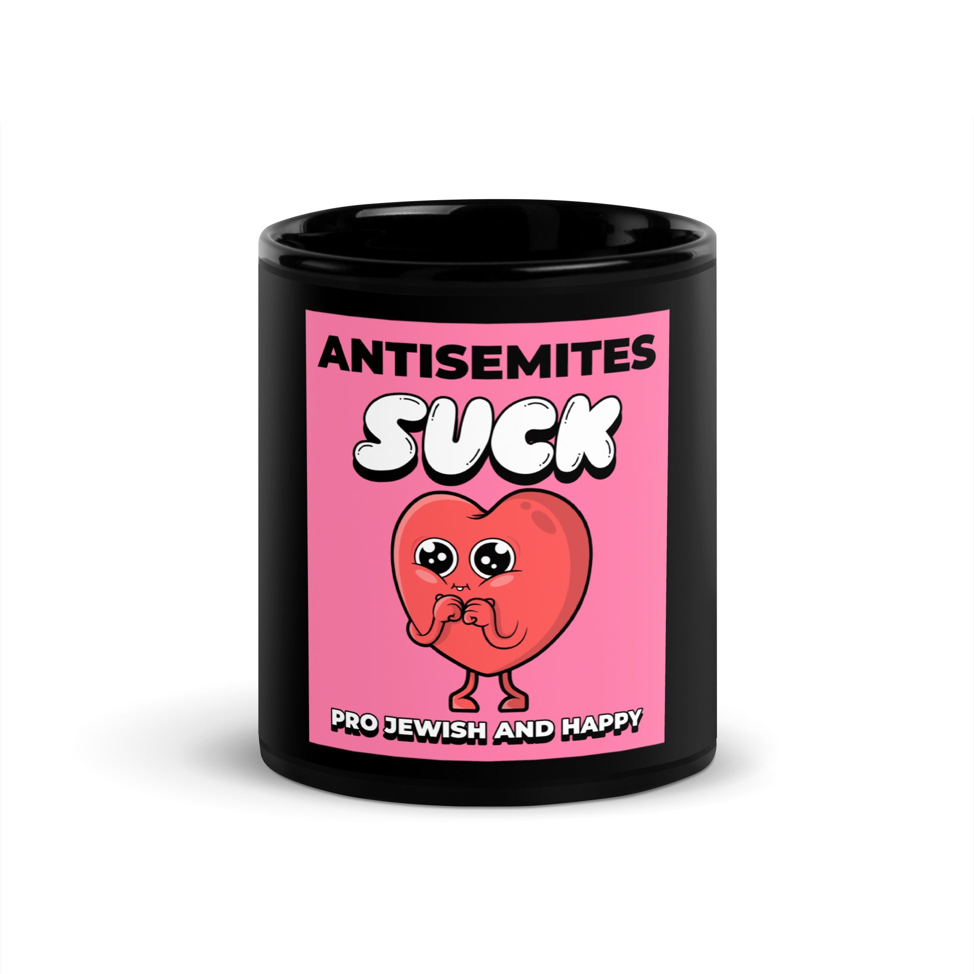 Antisemites Suck | Black Glossy Mug