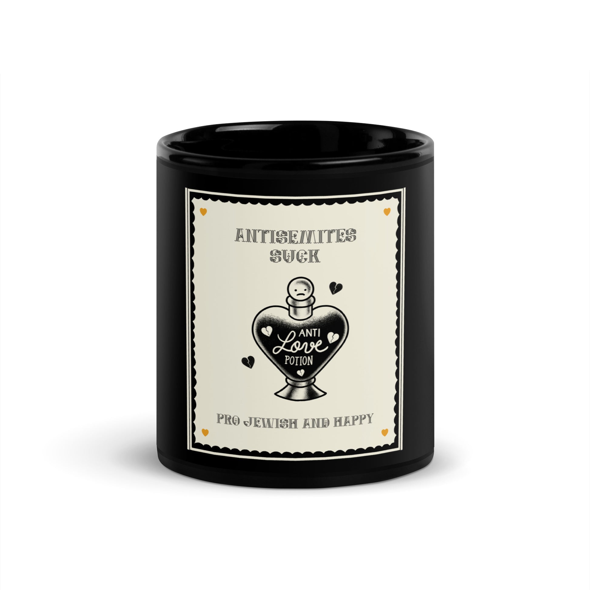 Antisemites Suck | Black Glossy Mug