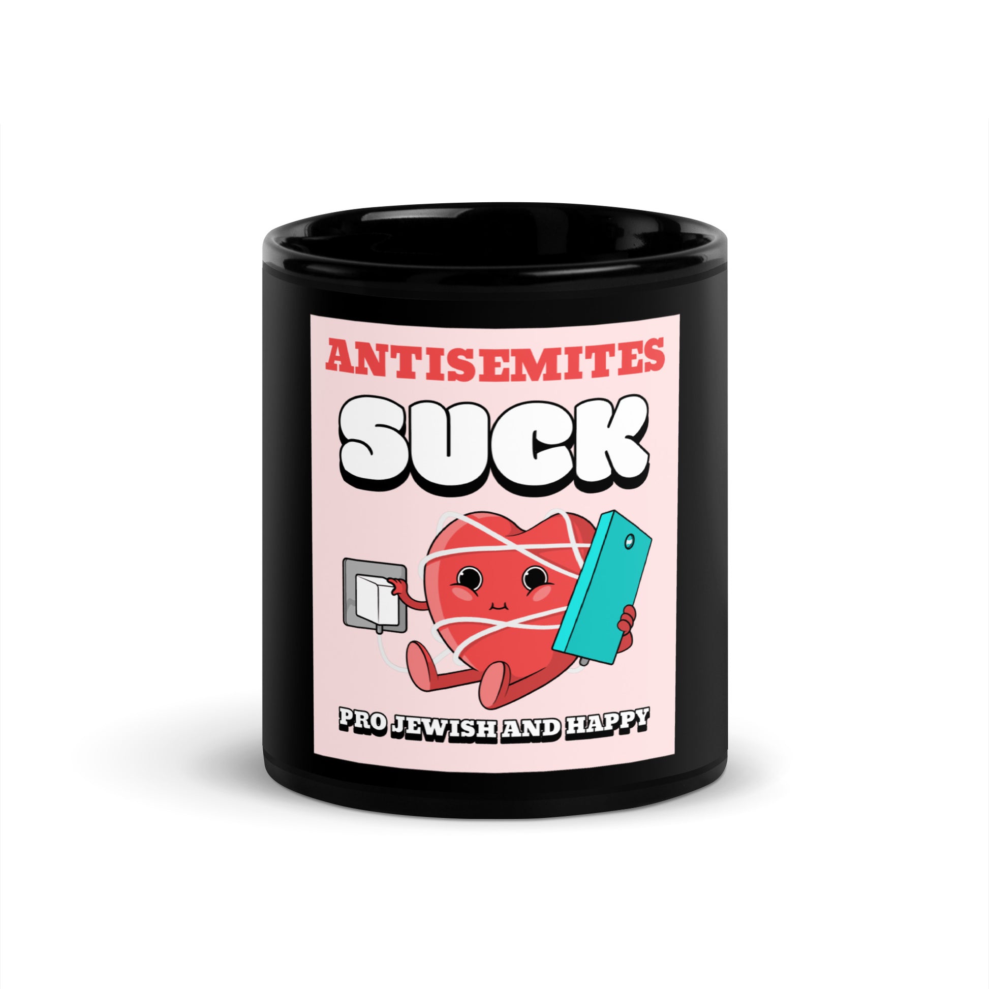 Antisemites Suck | Black Glossy Mug