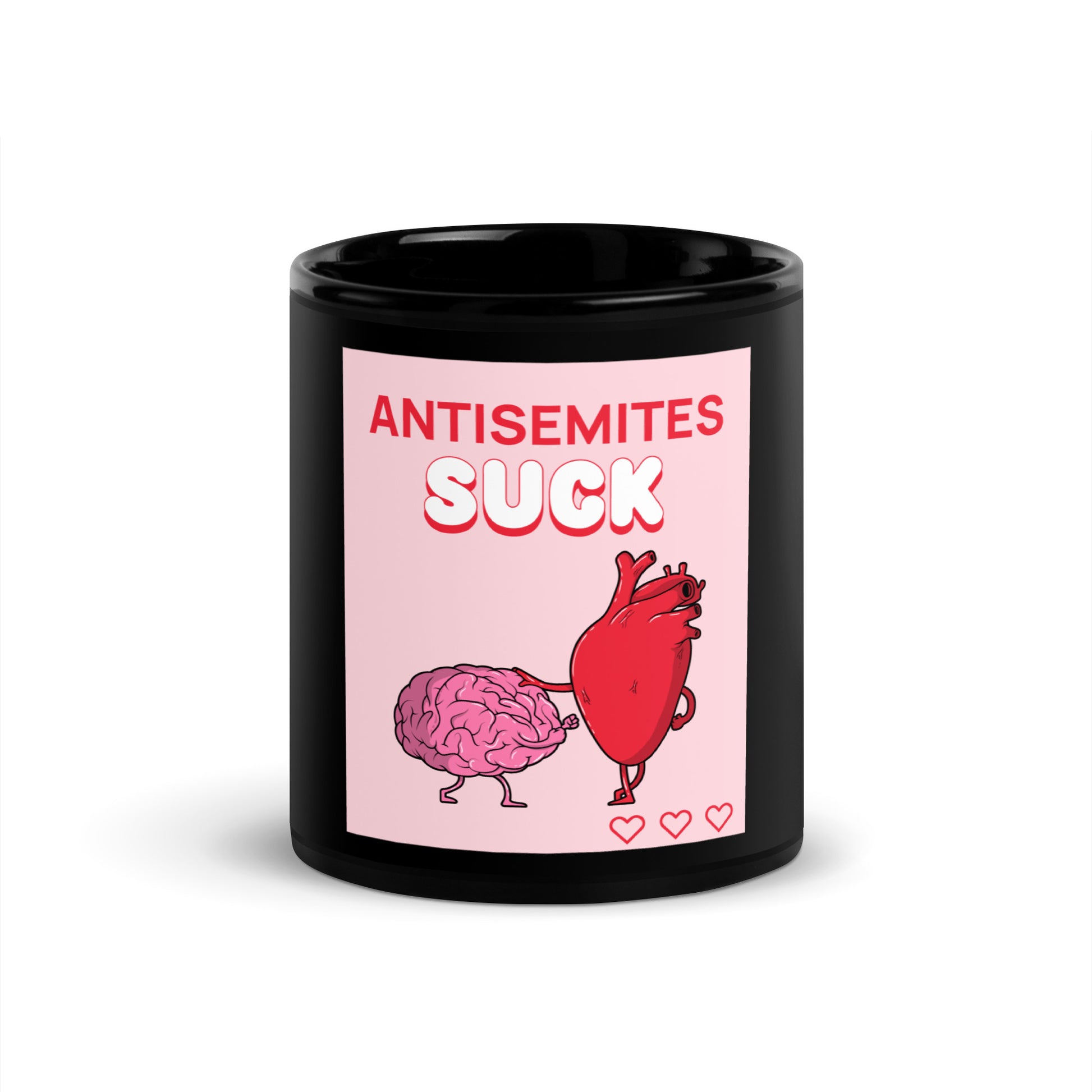 Antisemites Suck | Black Glossy Mug