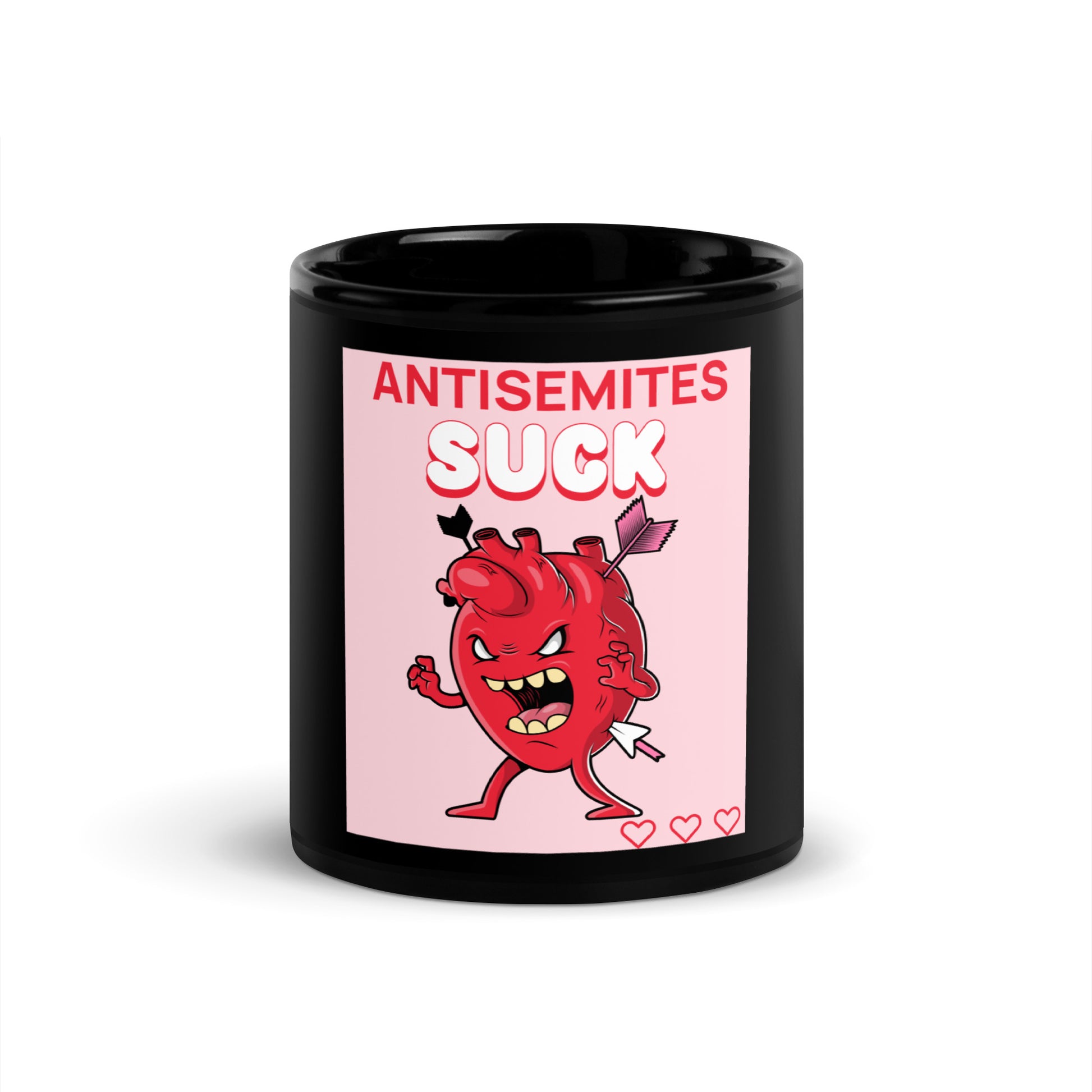 Antisemites Suck | Black Glossy Mug