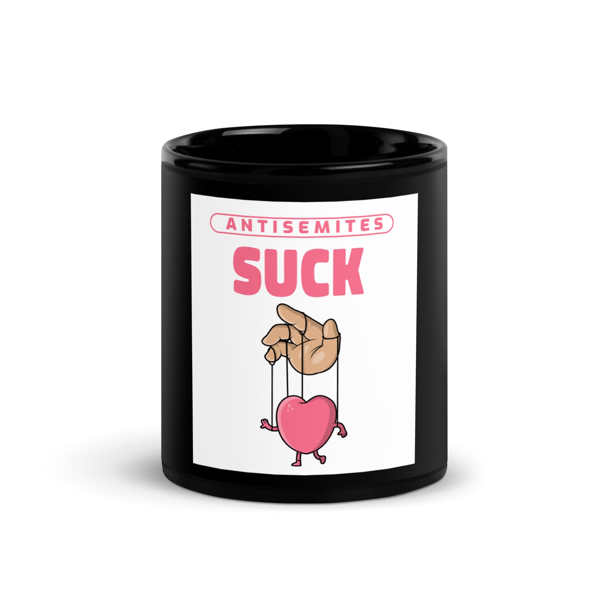 Antisemites Suck | Black Glossy Mug
