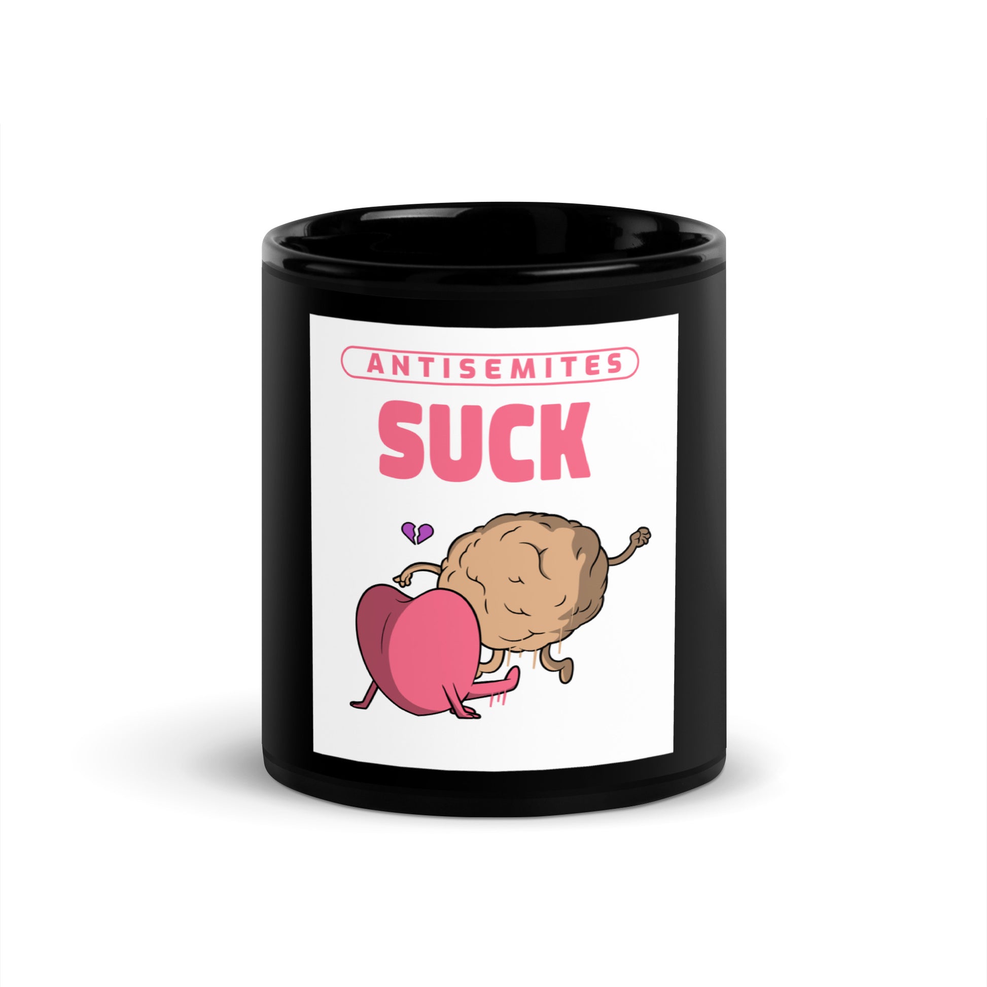 Antisemites Suck | Black Glossy Mug