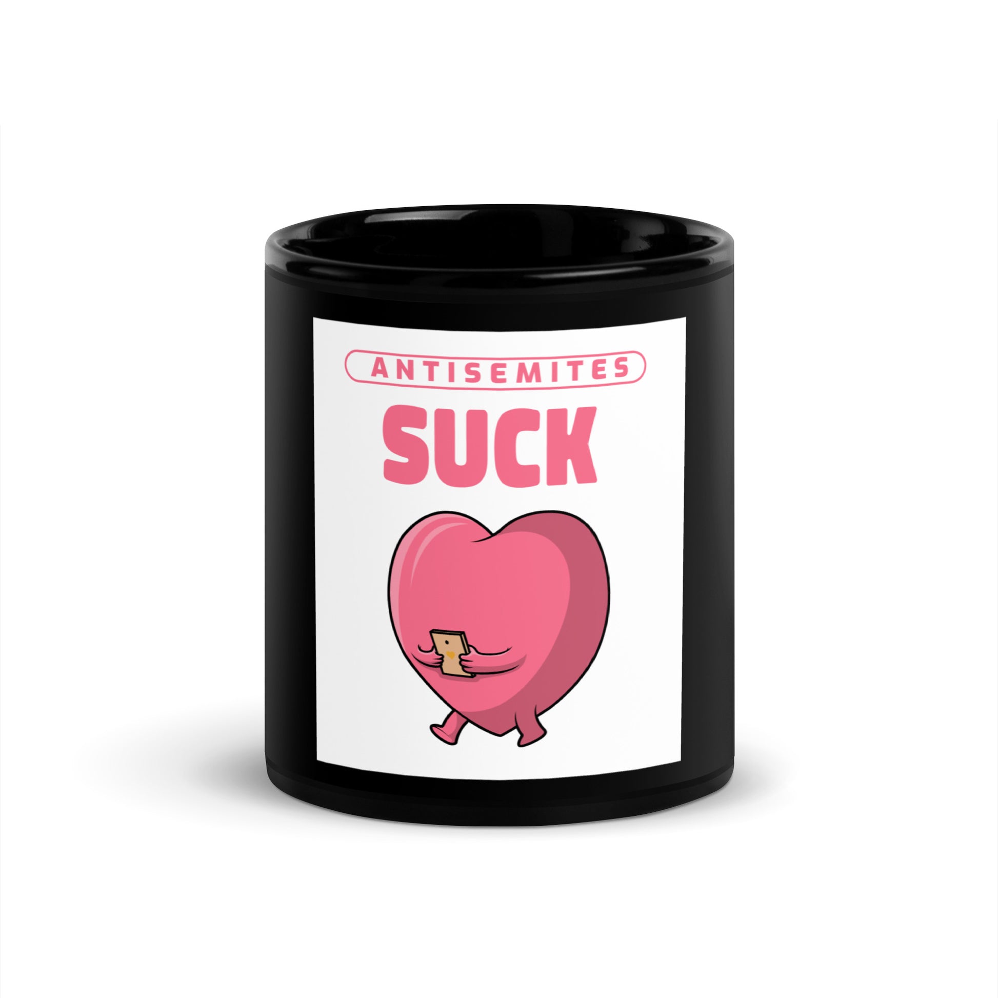 Antisemites Suck | Black Glossy Mug