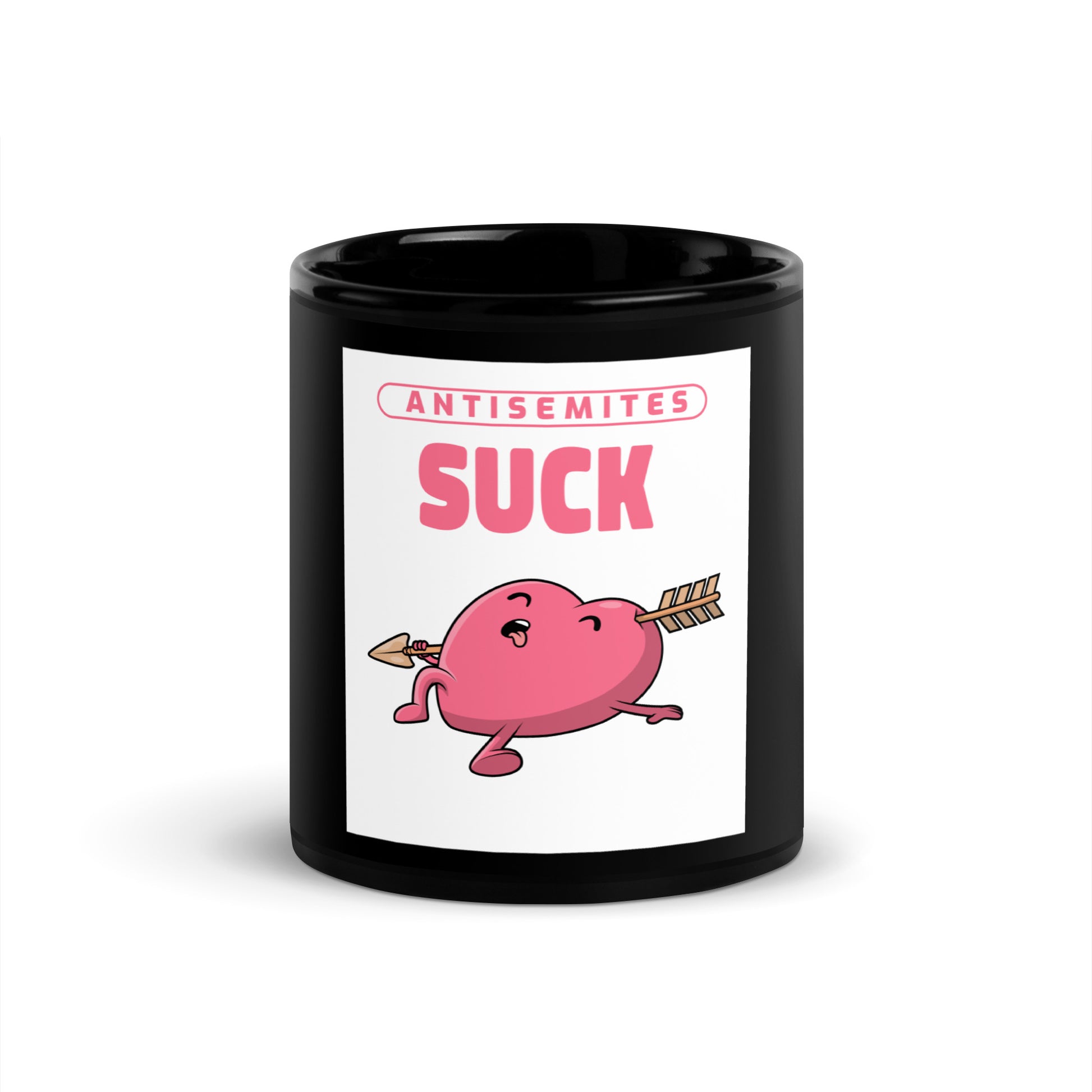 Antisemites Suck | Black Glossy Mug