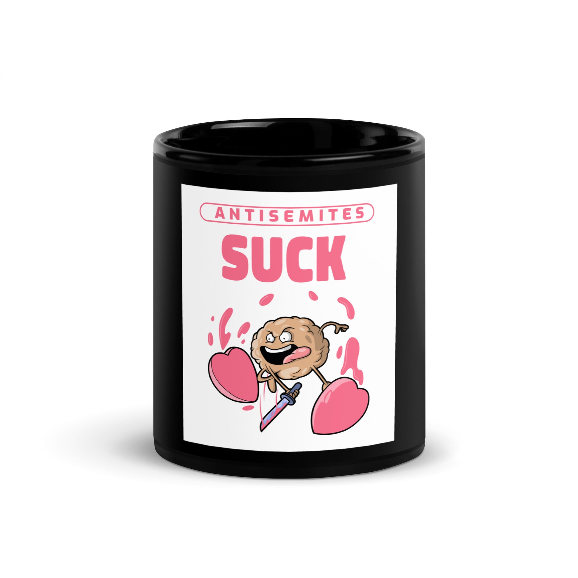 Antisemites Suck | Black Glossy Mug