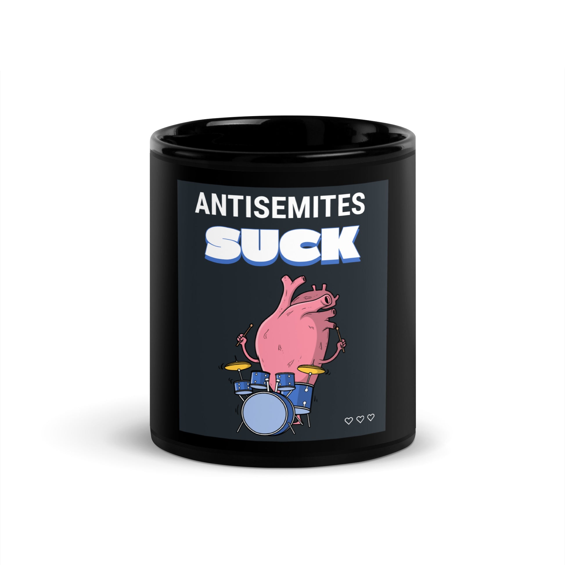 Antisemites Suck | Black Glossy Mug