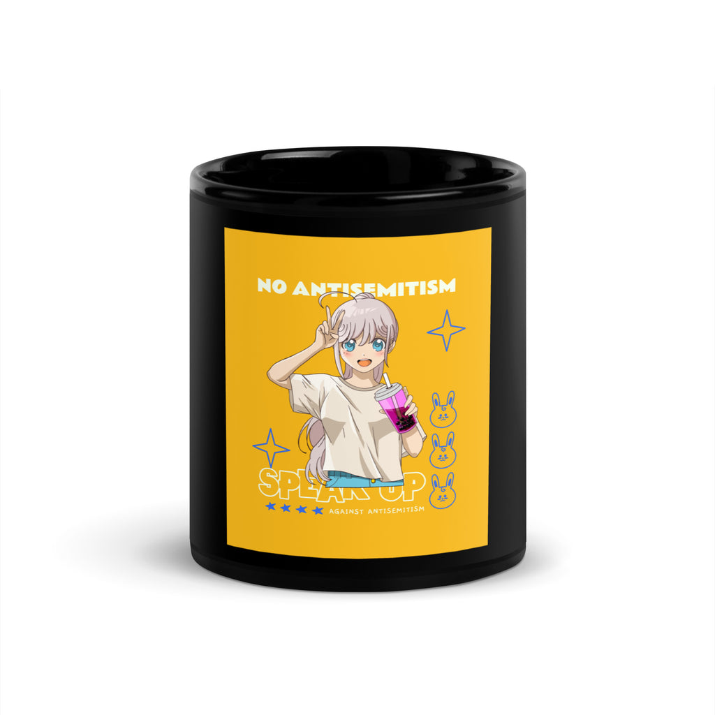 Speak Up | Antisemitism | Black Glossy Mug