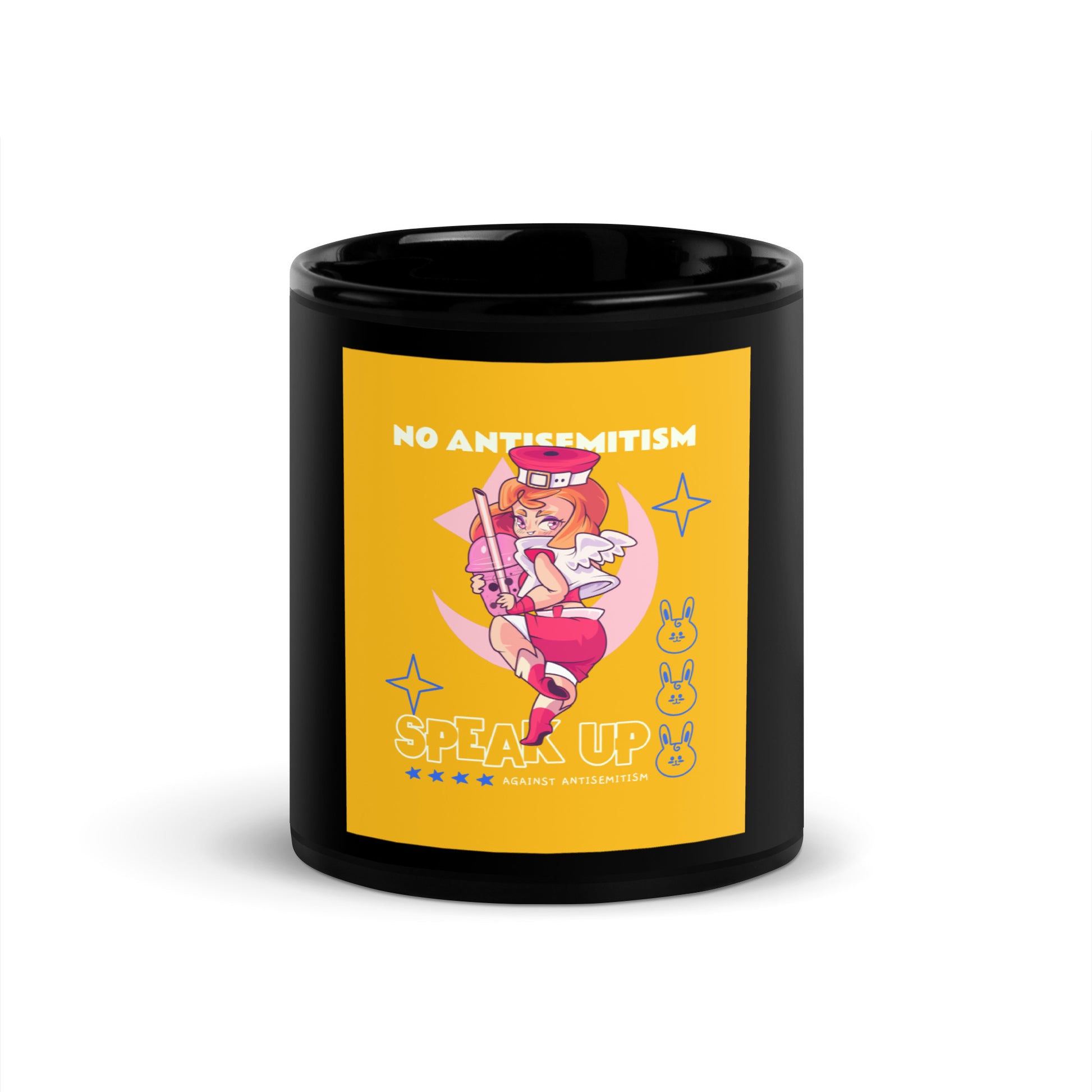 Speak Up | Antisemitism | Black Glossy Mug