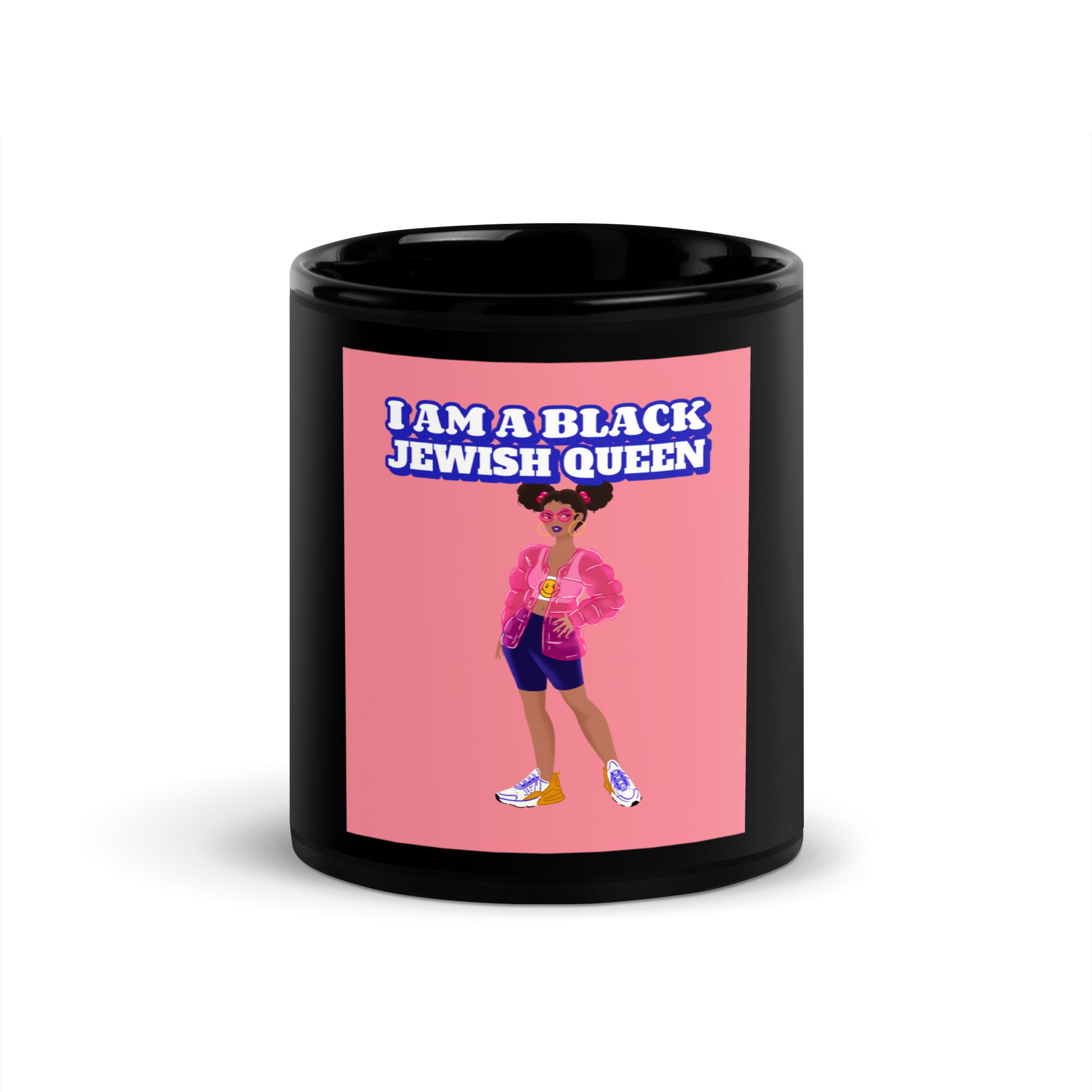 Black & Jewish Love | Black Glossy Mug