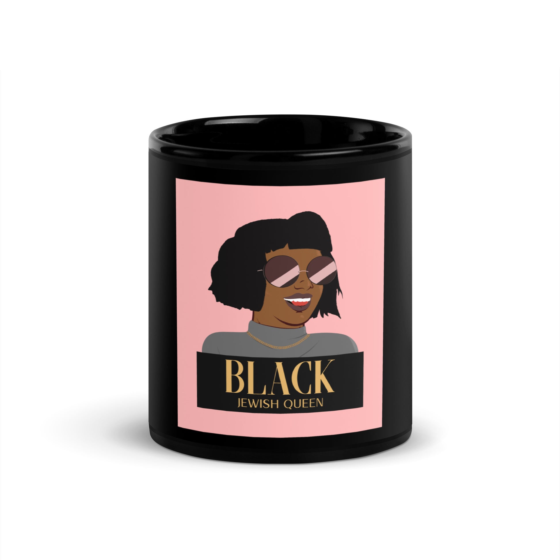 Black & Jewish Love | Black Glossy Mug