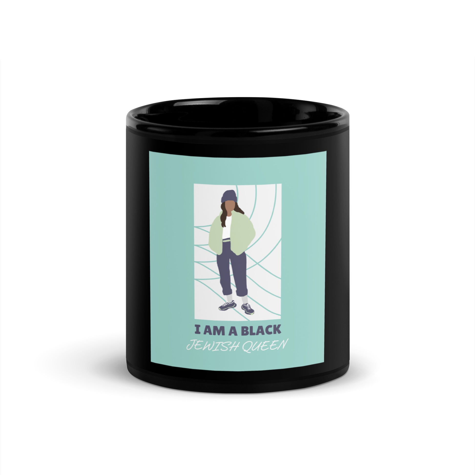 Black & Jewish Love | Black Glossy Mug