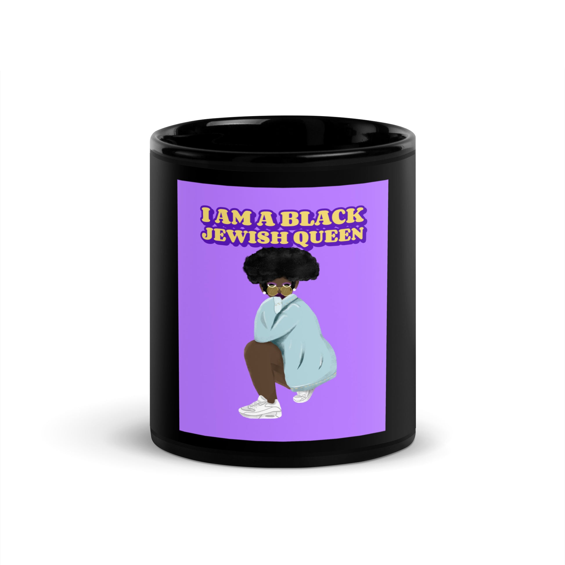 Black & Jewish Love | Black Glossy Mug