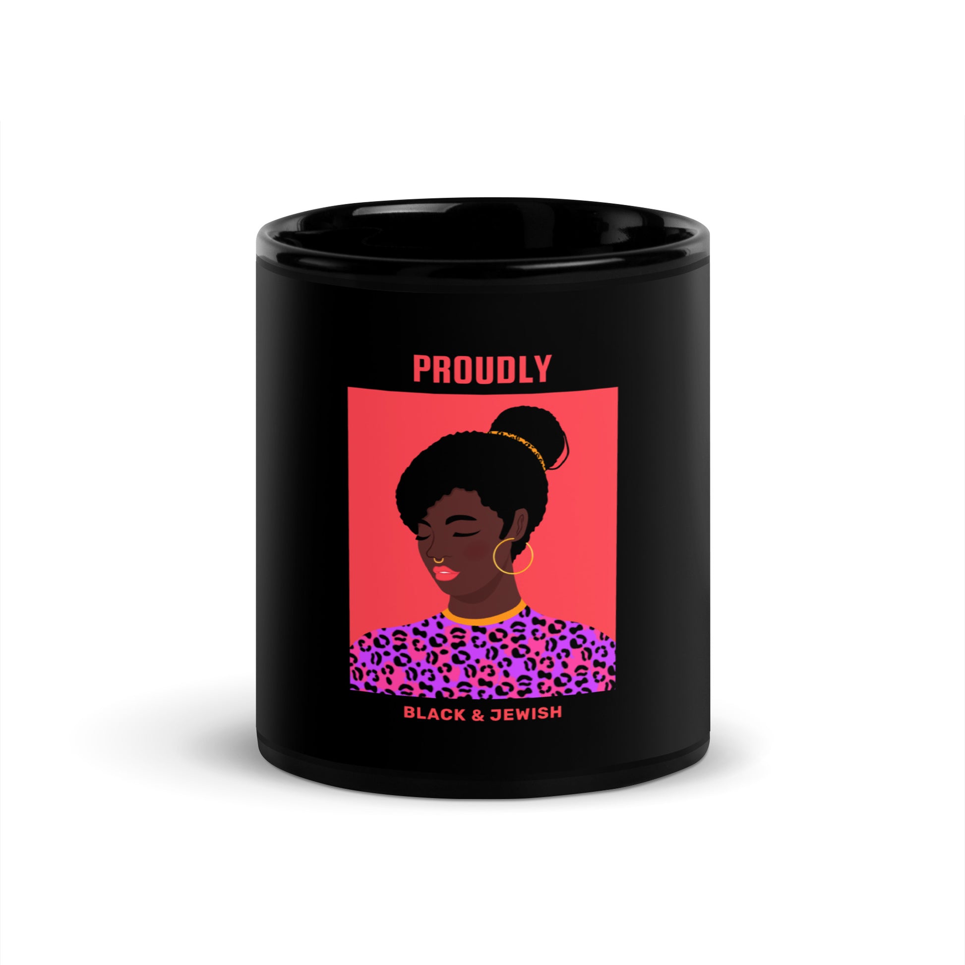 Black & Jewish Love | Black Glossy Mug