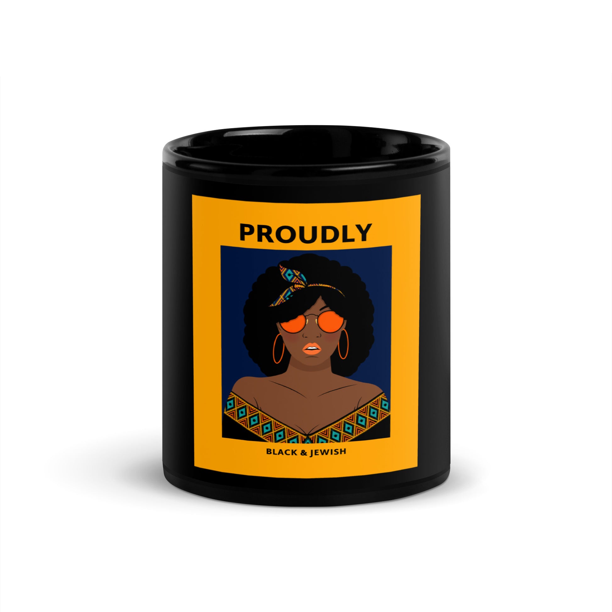 Black & Jewish Love | Black Glossy Mug