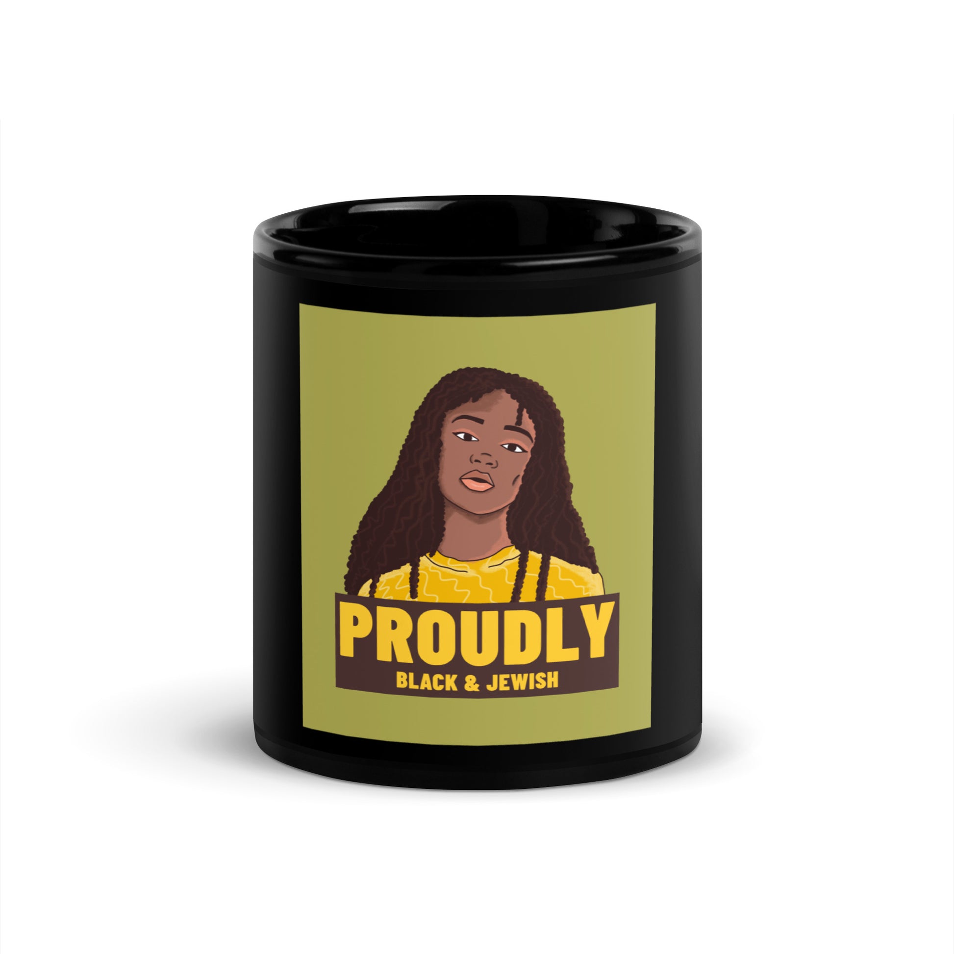 Black & Jewish Love | Black Glossy Mug