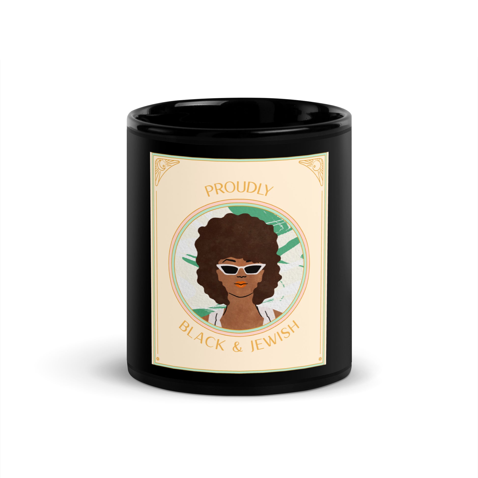Black & Jewish Love | Black Glossy Mug