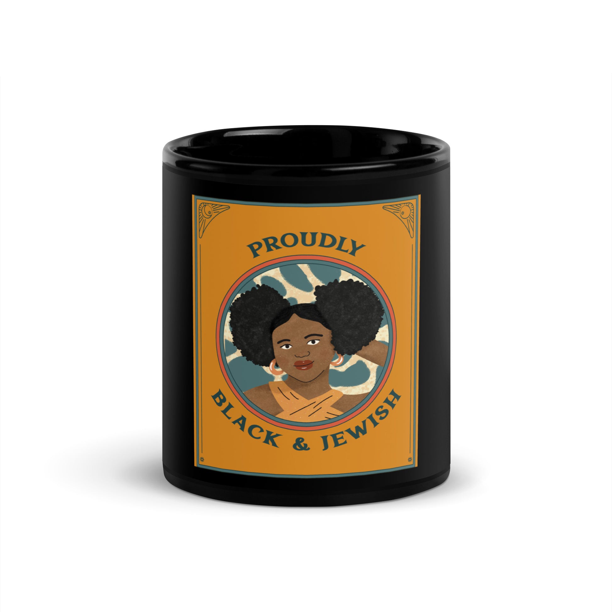 Black & Jewish Love | Black Glossy Mug