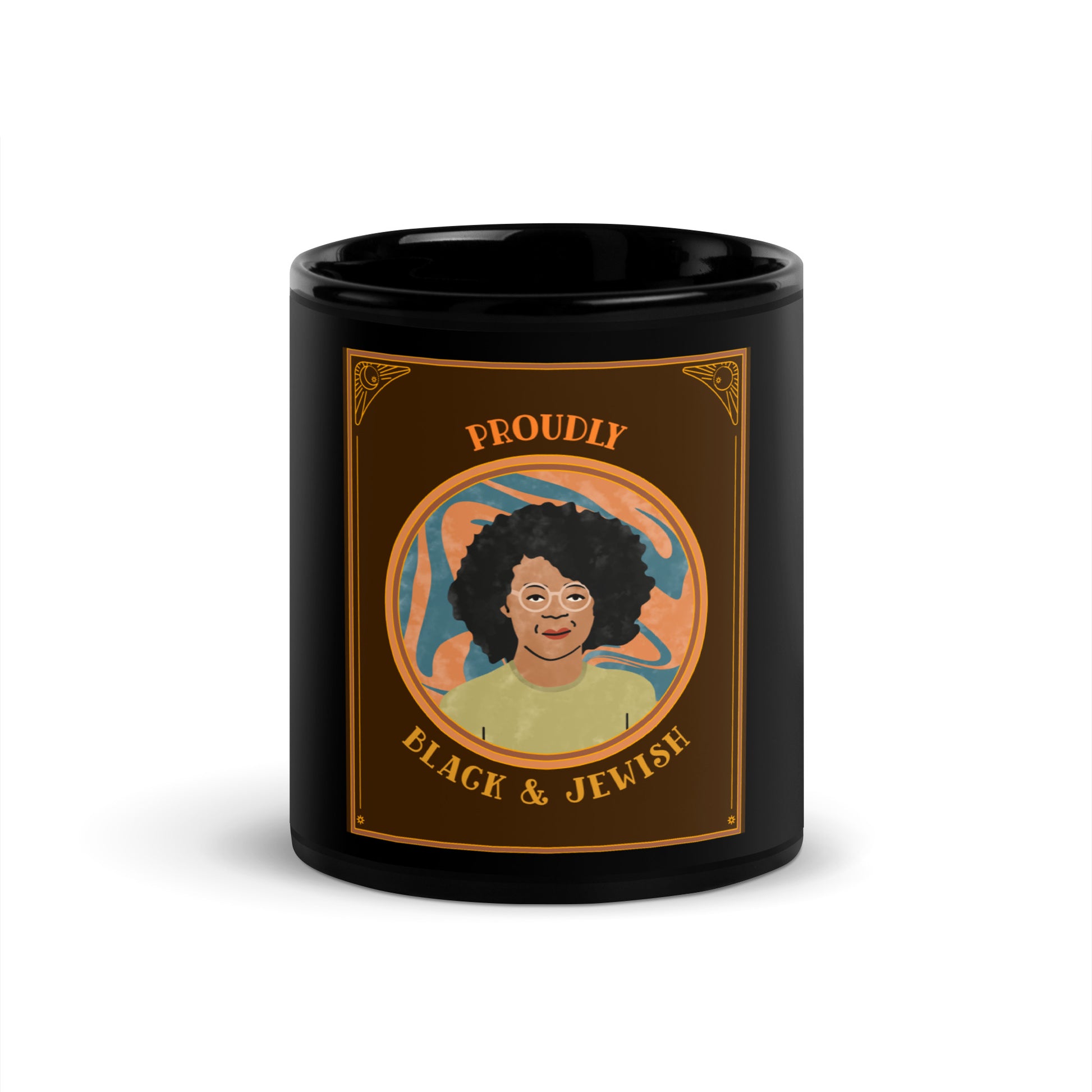 Black & Jewish Love | Black Glossy Mug