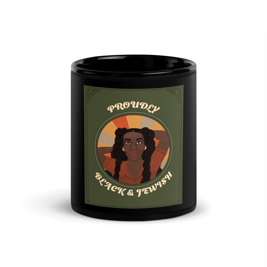 Black & Jewish Love | Black Glossy Mug