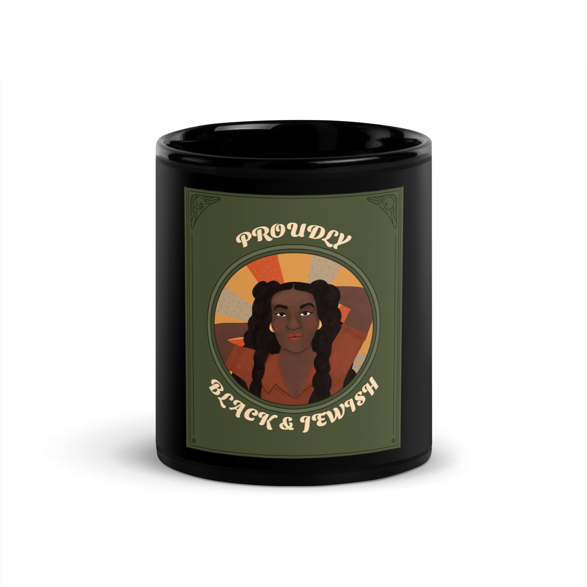 Black & Jewish Love | Black Glossy Mug