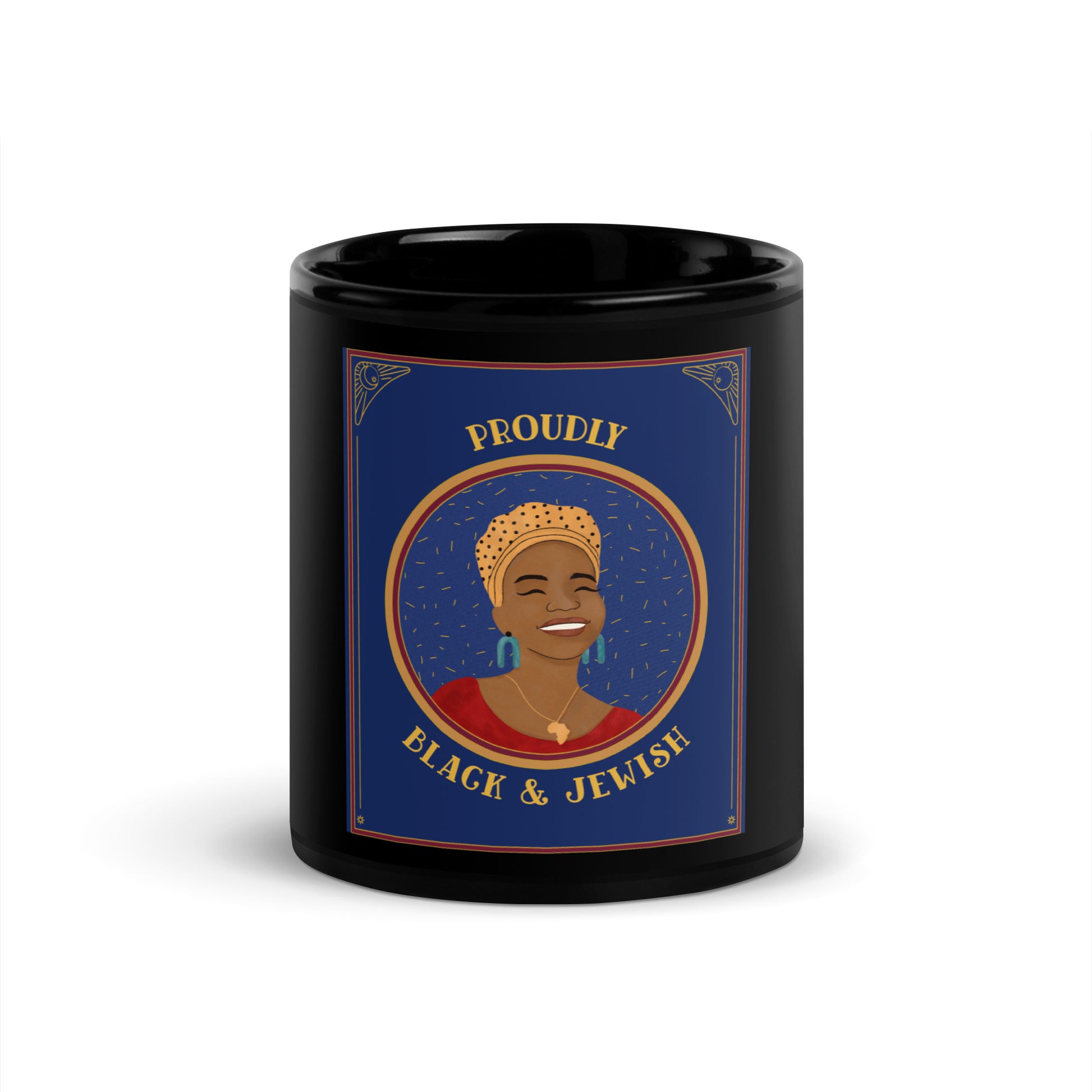 Black & Jewish Love | Black Glossy Mug