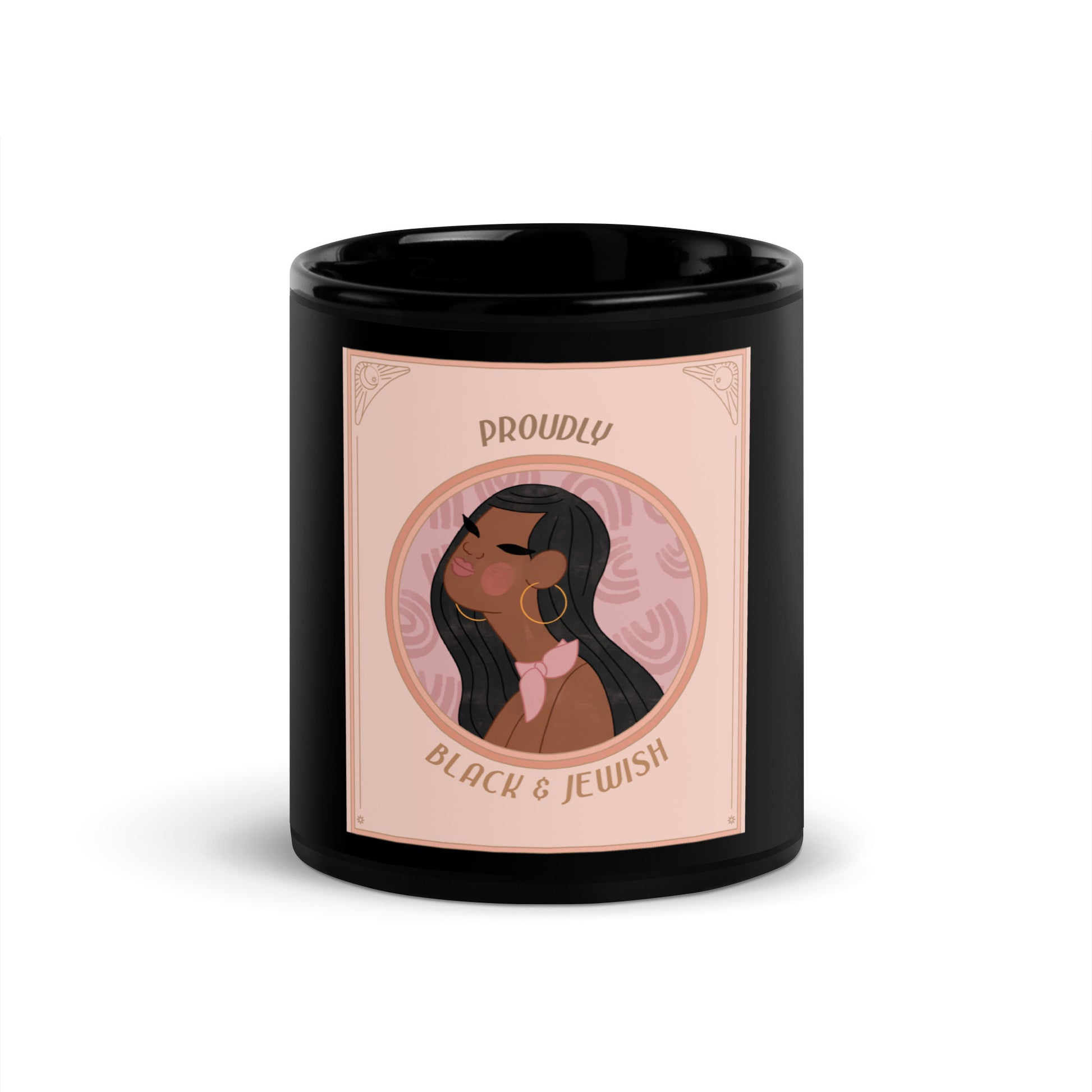 Black & Jewish Love | Black Glossy Mug