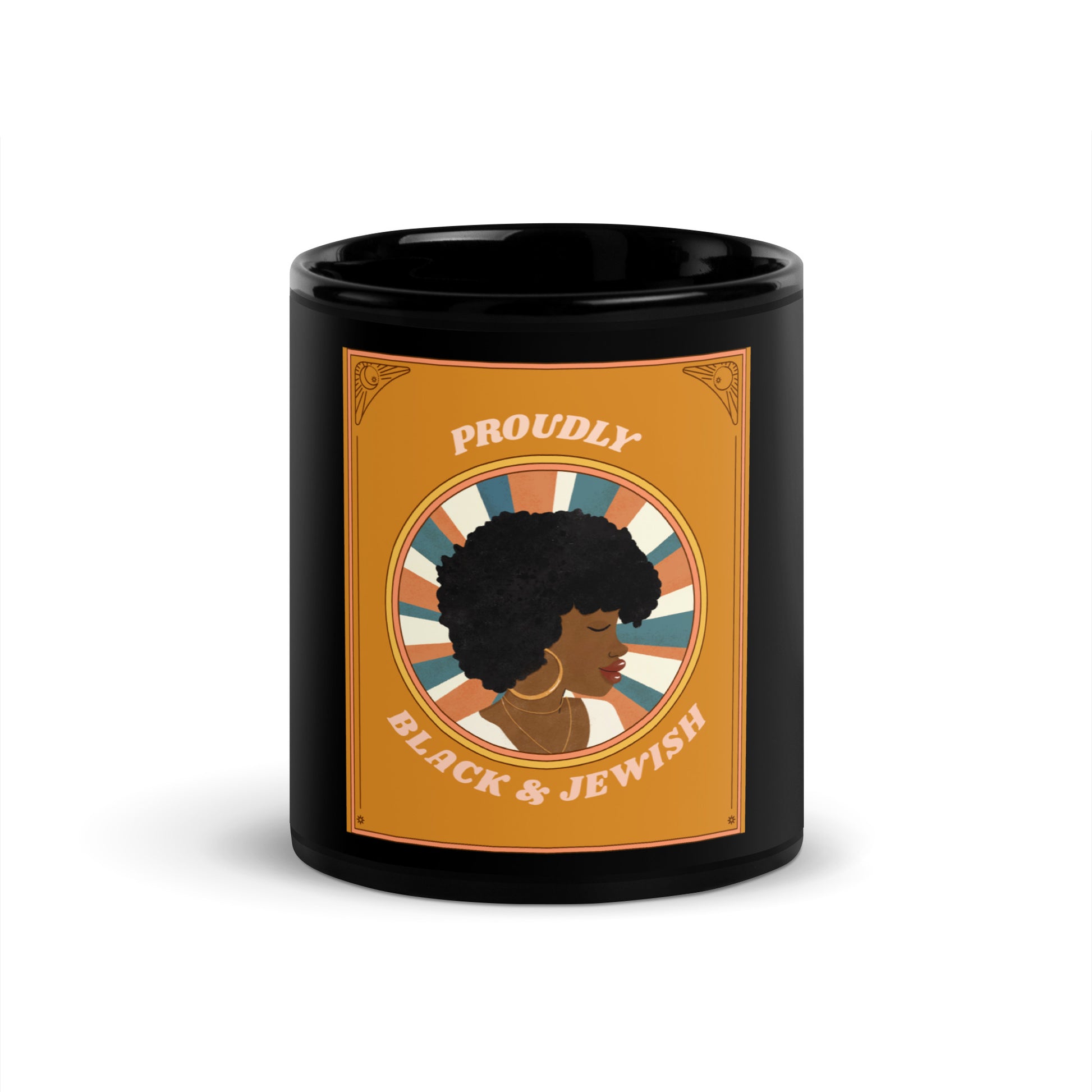 Black & Jewish Love | Black Glossy Mug