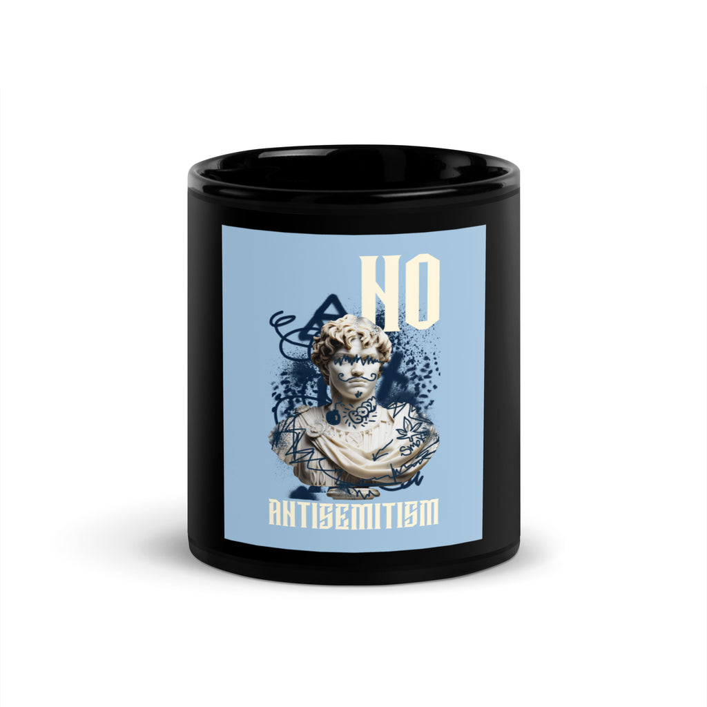 Graffiti Statue Anthem | No Antisemitism | Black Glossy Mug
