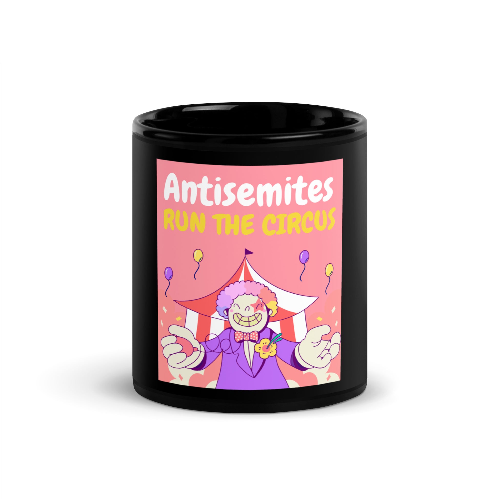 Antisemitic Clowns | Black Glossy Mug