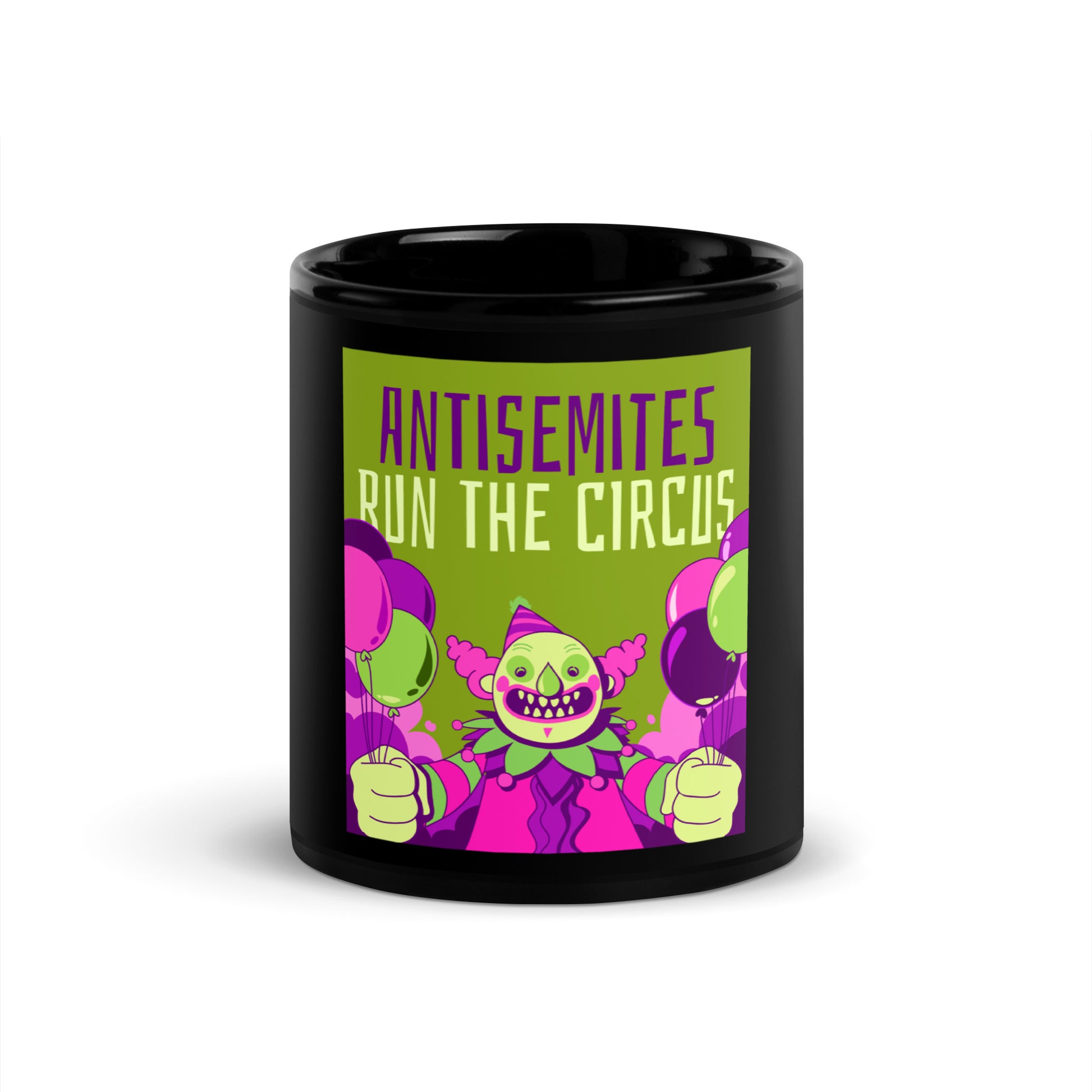 Antisemitic Clowns | Black Glossy Mug