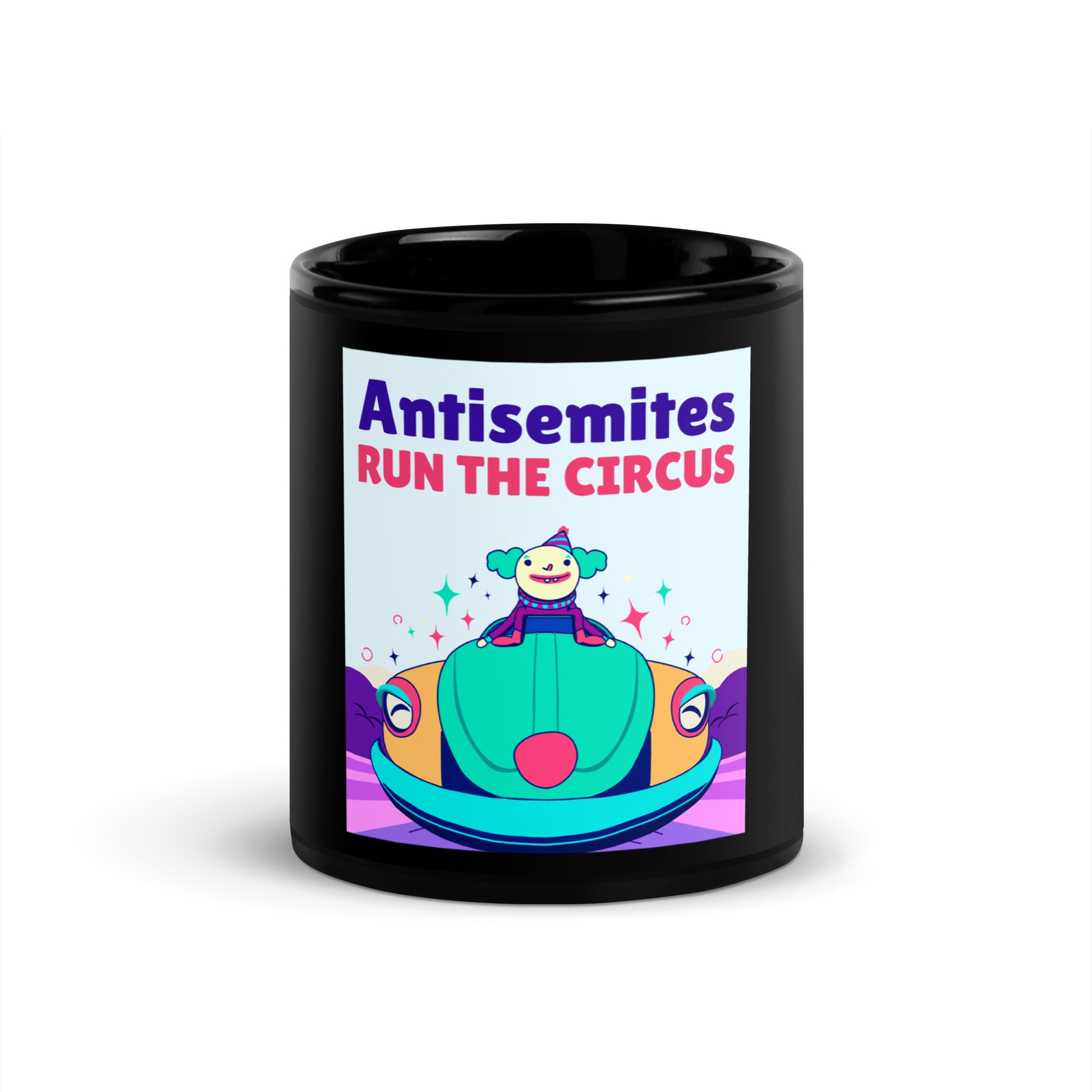 Antisemitic Clowns | Black Glossy Mug