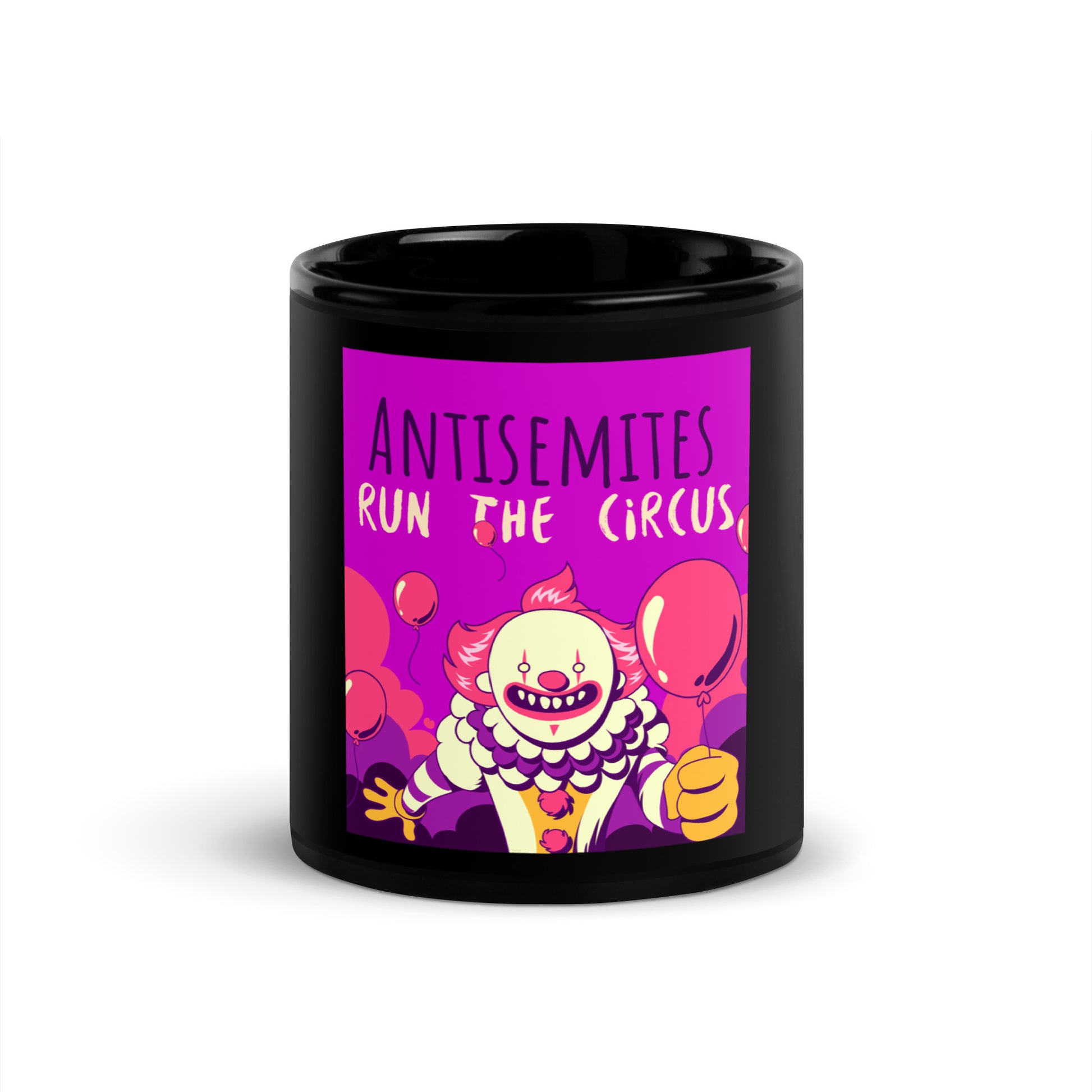 Antisemitic Clowns | Black Glossy Mug