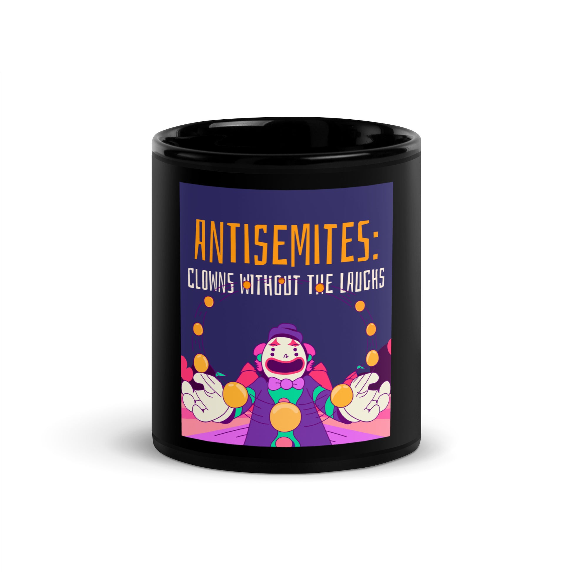 Antisemitic Clowns | Black Glossy Mug