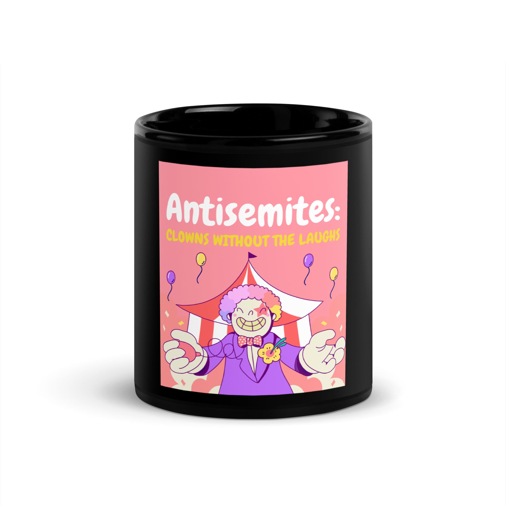 Antisemitic Clowns | Black Glossy Mug