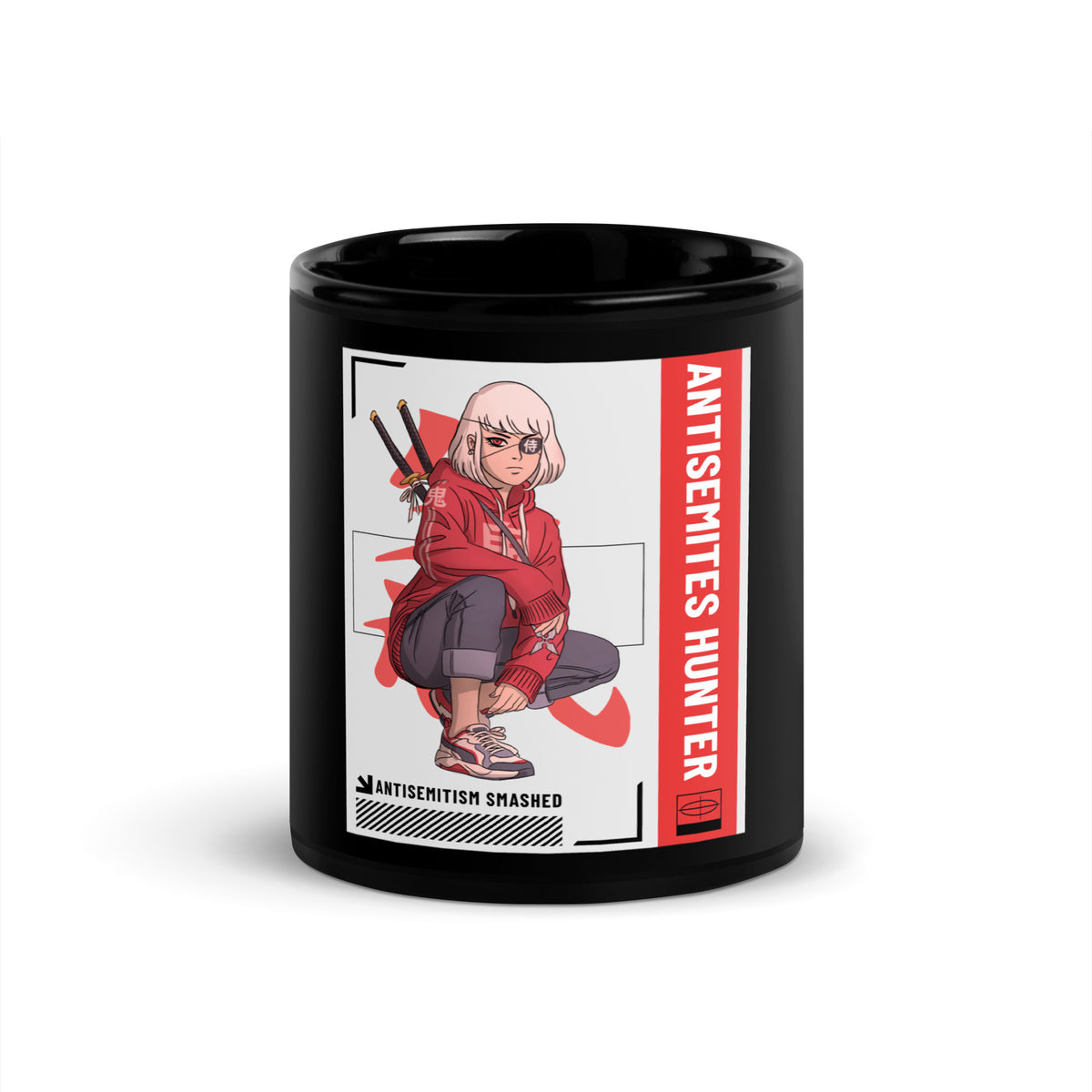 Antisemites Hunter | Black Glossy Mug Jouparty