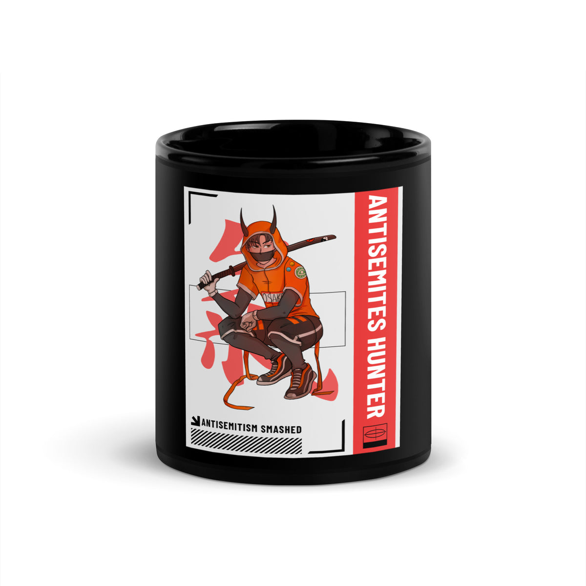 Antisemites Hunter | Black Glossy Mug Jouparty