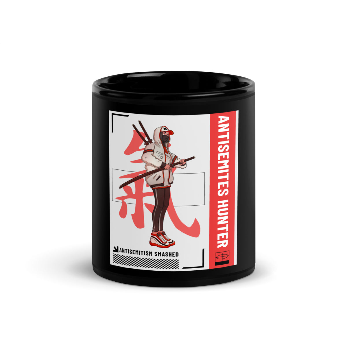 Antisemites Hunter | Black Glossy Mug Jouparty