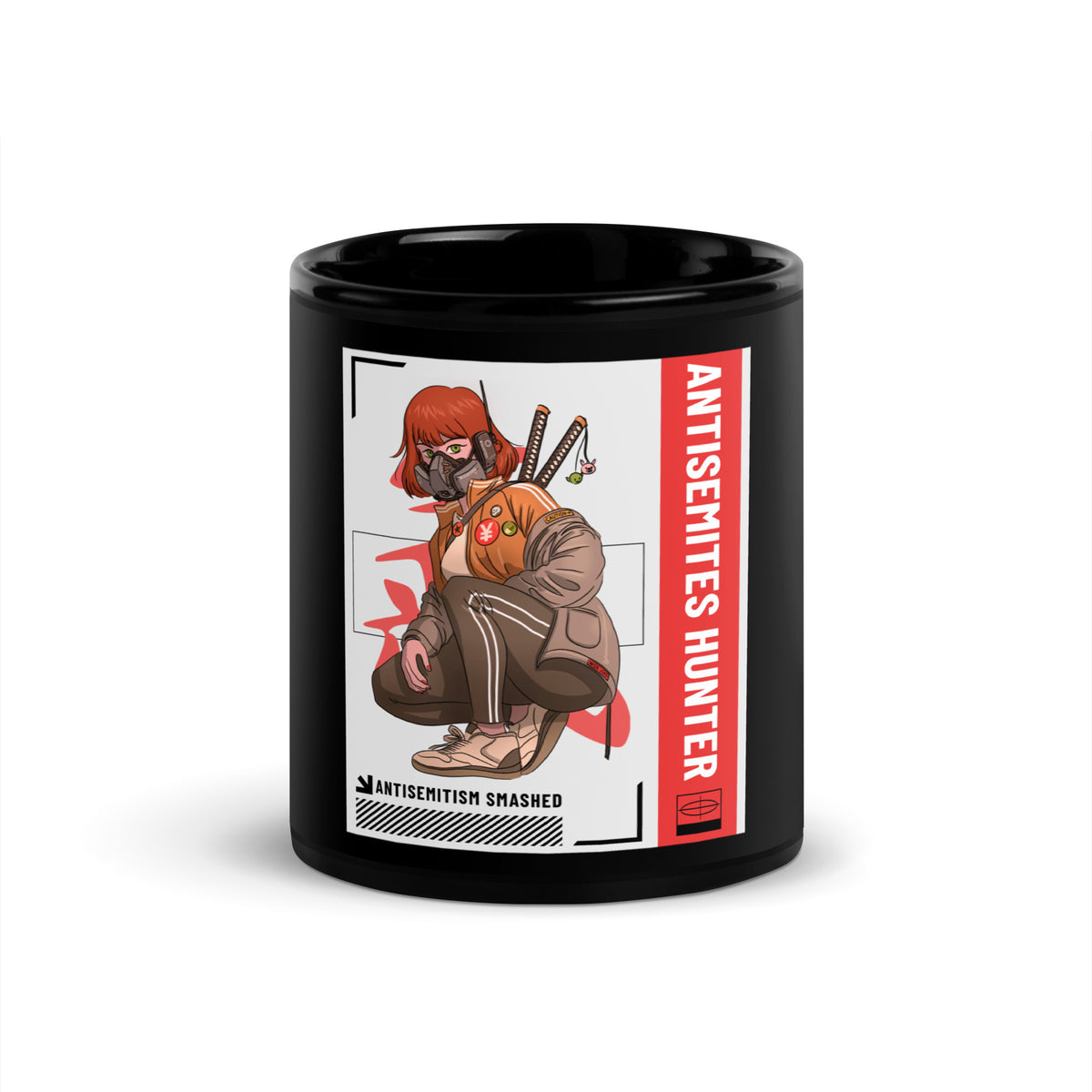 Antisemites Hunter | Black Glossy Mug Jouparty