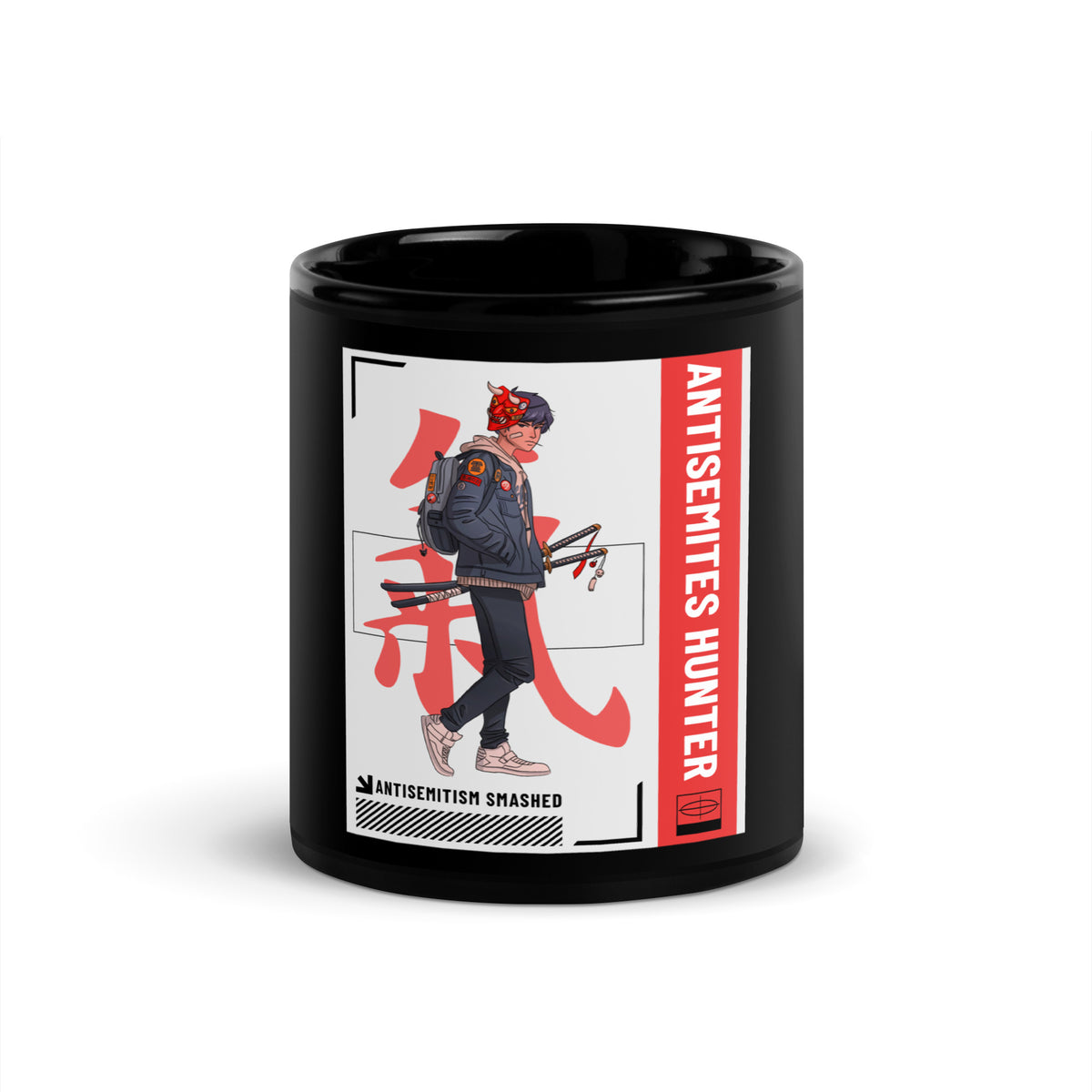 Antisemites Hunter | Black Glossy Mug Jouparty